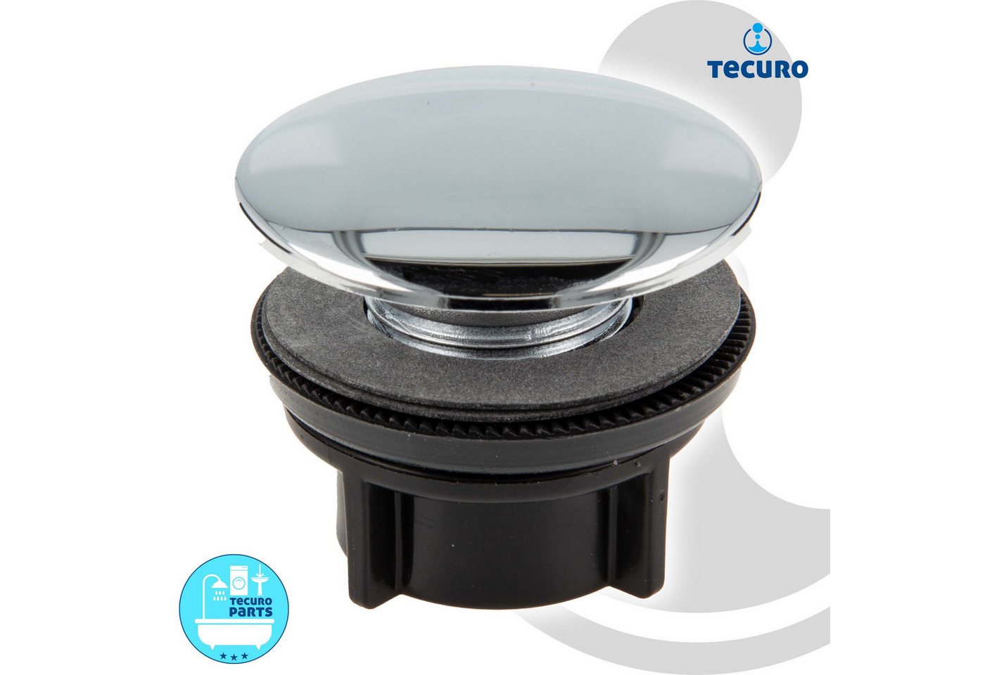Thumbnail - tecuro Siphon Hahnlochstopfen Deckrosette Ø 42 mm verchromt