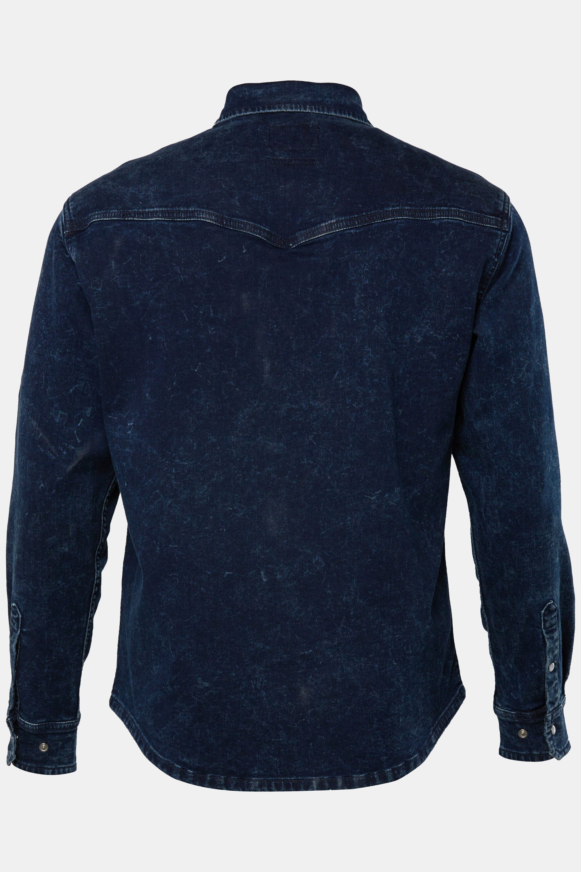 JP1880 Businesshemd Jeanshemd FLEXNAMIC® Denim Langarm Kentkragen – Bild 3 von 3
