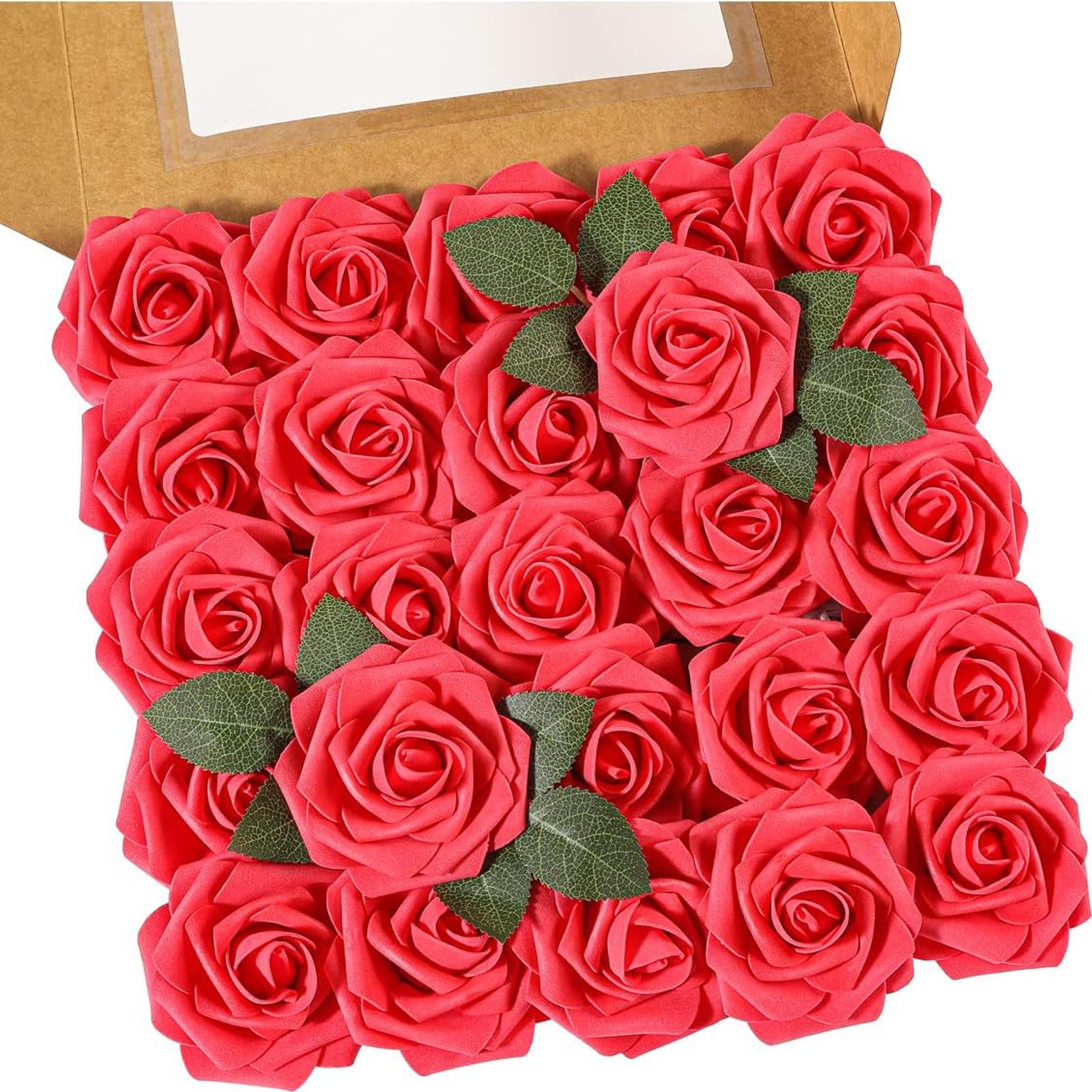Kunstblume 25 Stück Künstliche Rose Blume Gefälschte Rosen Blumen Blumensträuße