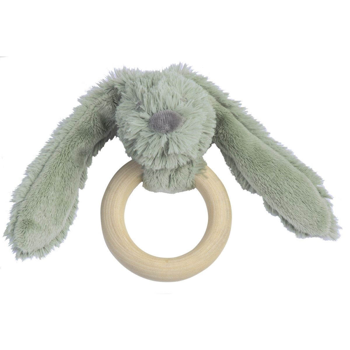 Happy Horse Beißring Beißring aus Holz Hase Richie Zahnungshilfe, 12cm