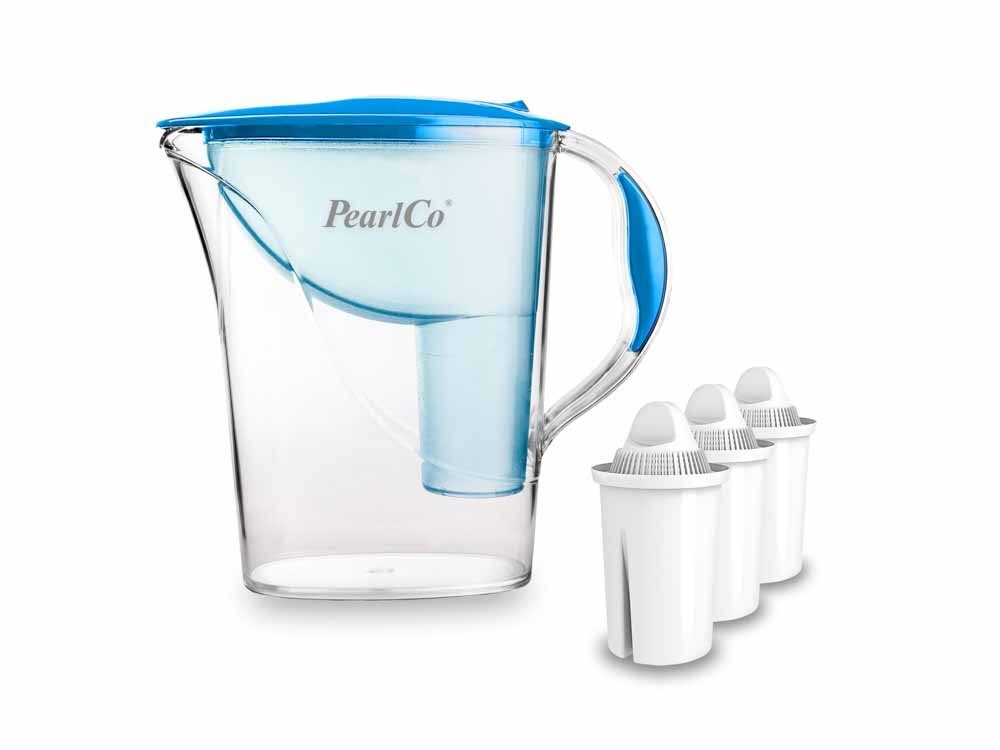 Wasserfilter PearlCo Wasserfilter Standard Blau Inkl. 3 Universal Filterkartuschen