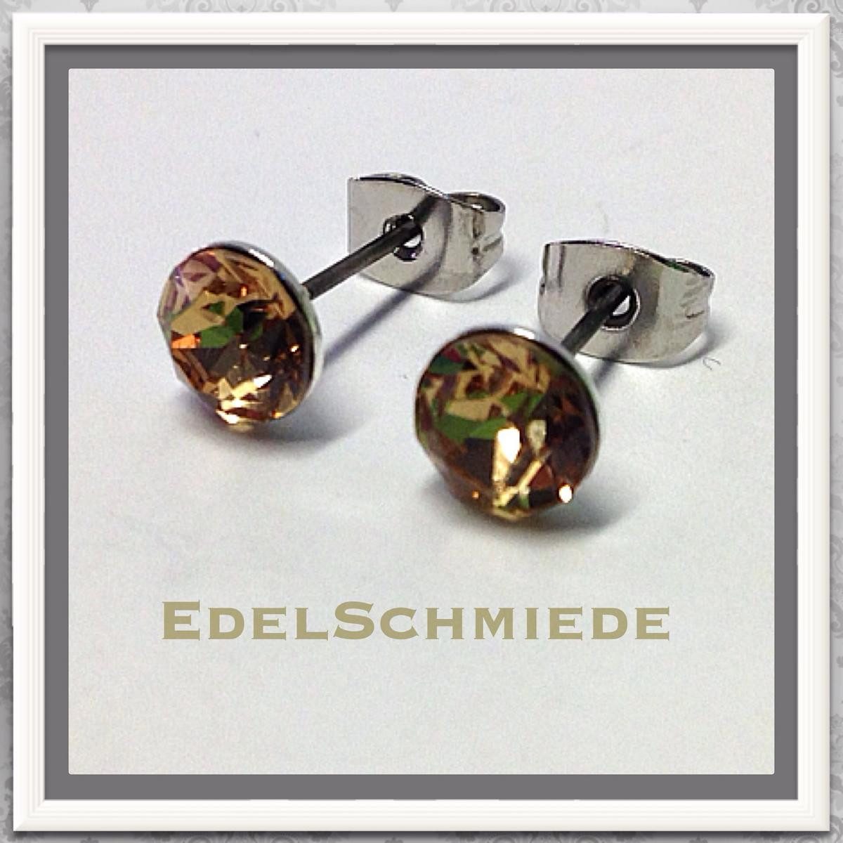 Ohrstecker-Set Edelschmiede925 Ohrstecker Modeschmuck (Stift = Titan) m Swarovski