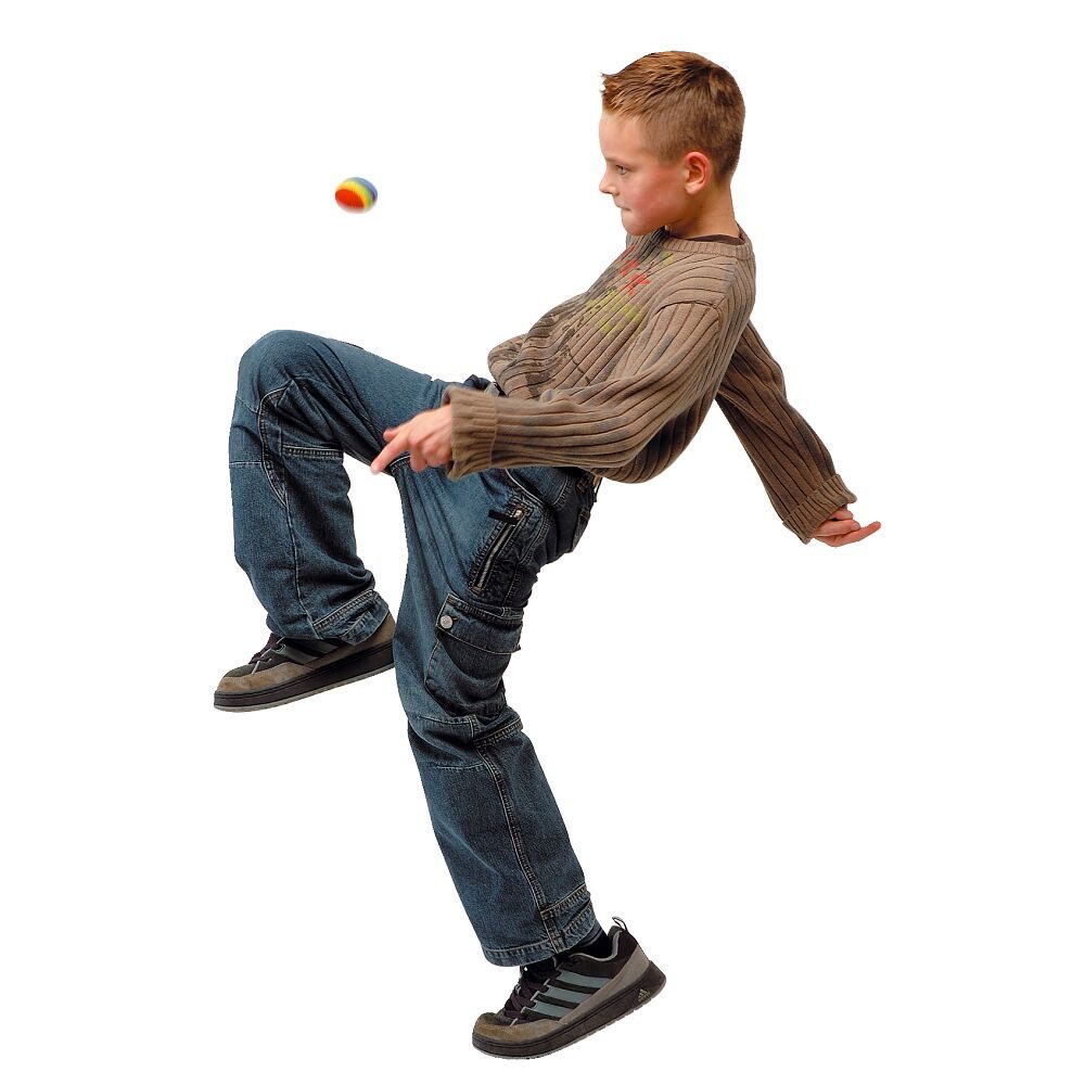 Toys Pure Spielball Kickbälle-Set, 24 Kick-Bälle im Set: Knallbunt im Rasta-Look