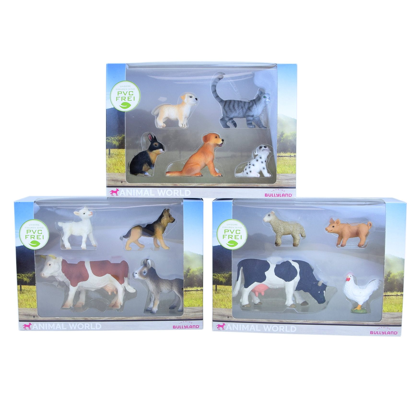 BULLYLAND Spielfigur Bauernhof 13 Tiere, mit vielen Tieren zum sammeln