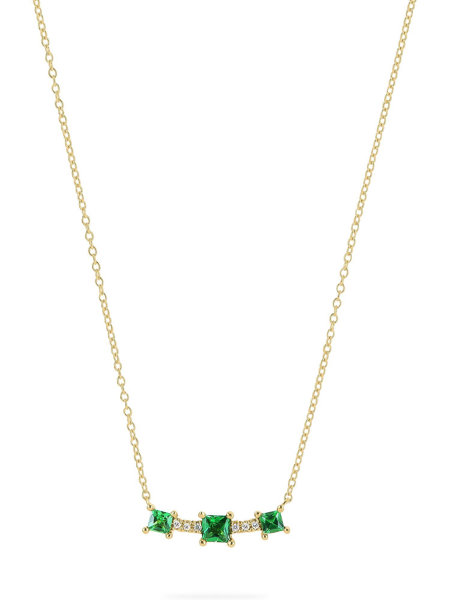 GUIA Collier GUIA Damen-Kette 585er Gelbgold 1 Tsavorit