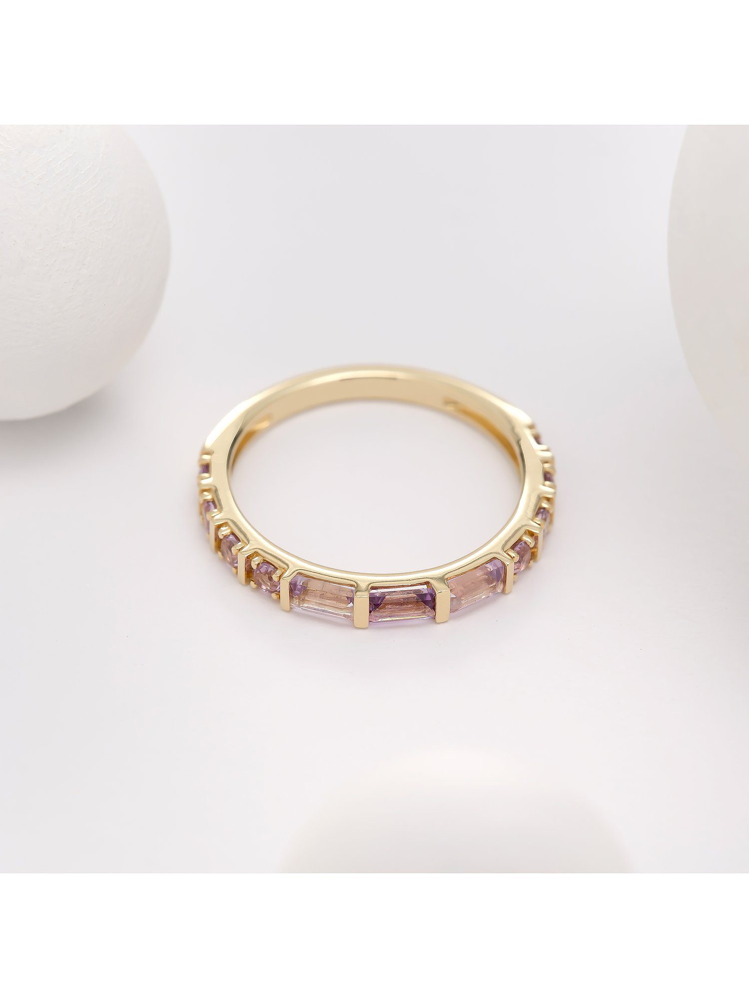 CHRIST Goldring CHRIST Damen-Damenring 585er Gelbgold 1 Amethyst günstig online kaufen