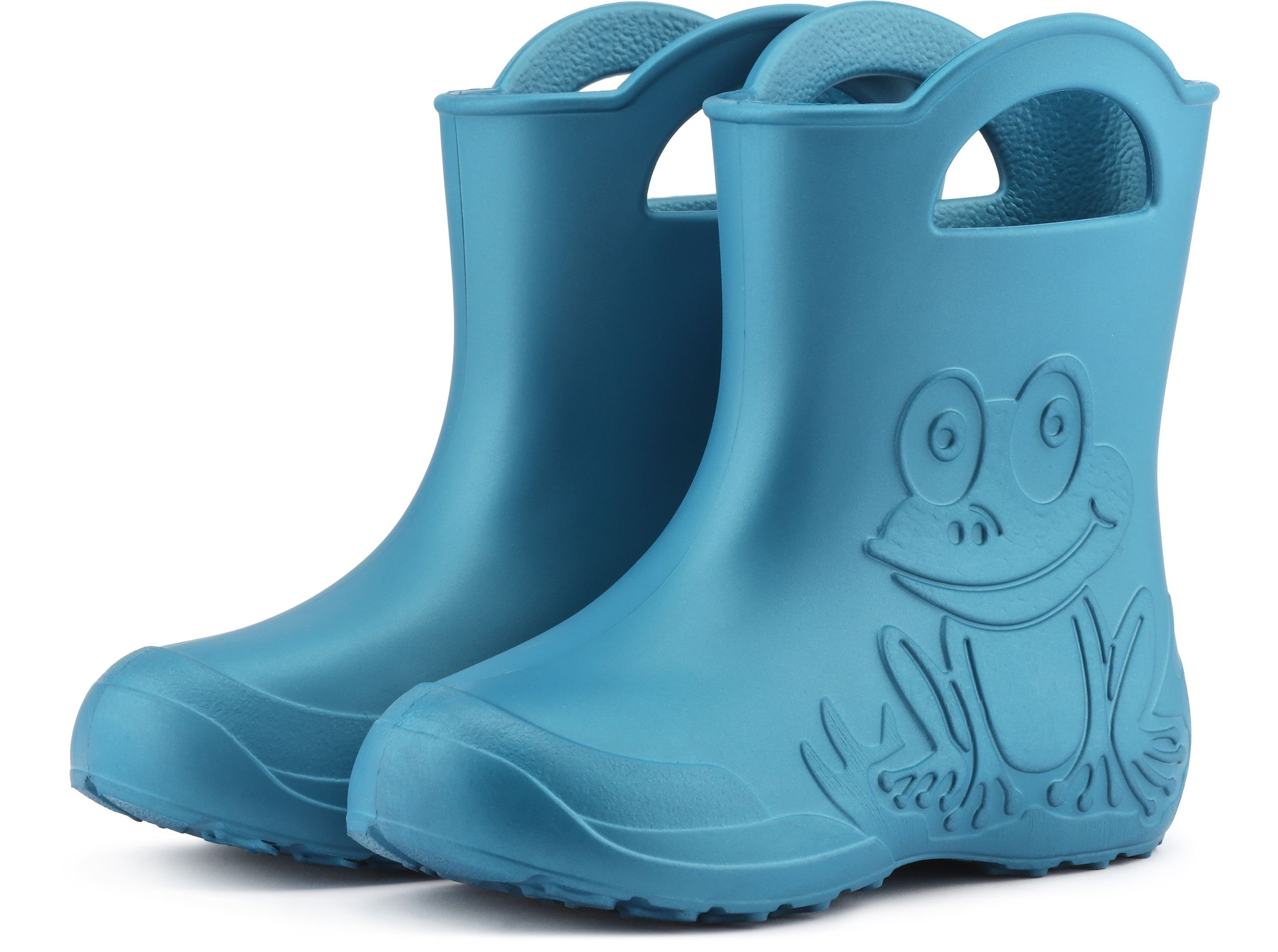 Blau Metallisches Kinder EVA Gummistiefel Regenschuhe LA-CA-01 Gummistiefel Ladeheid