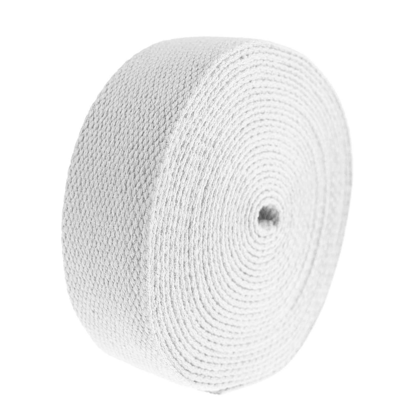 maDDma 5m Gurtband, 30mm, 2mm stark, 100% Baumwolle, Farbwahl Rollladengurt, weiß