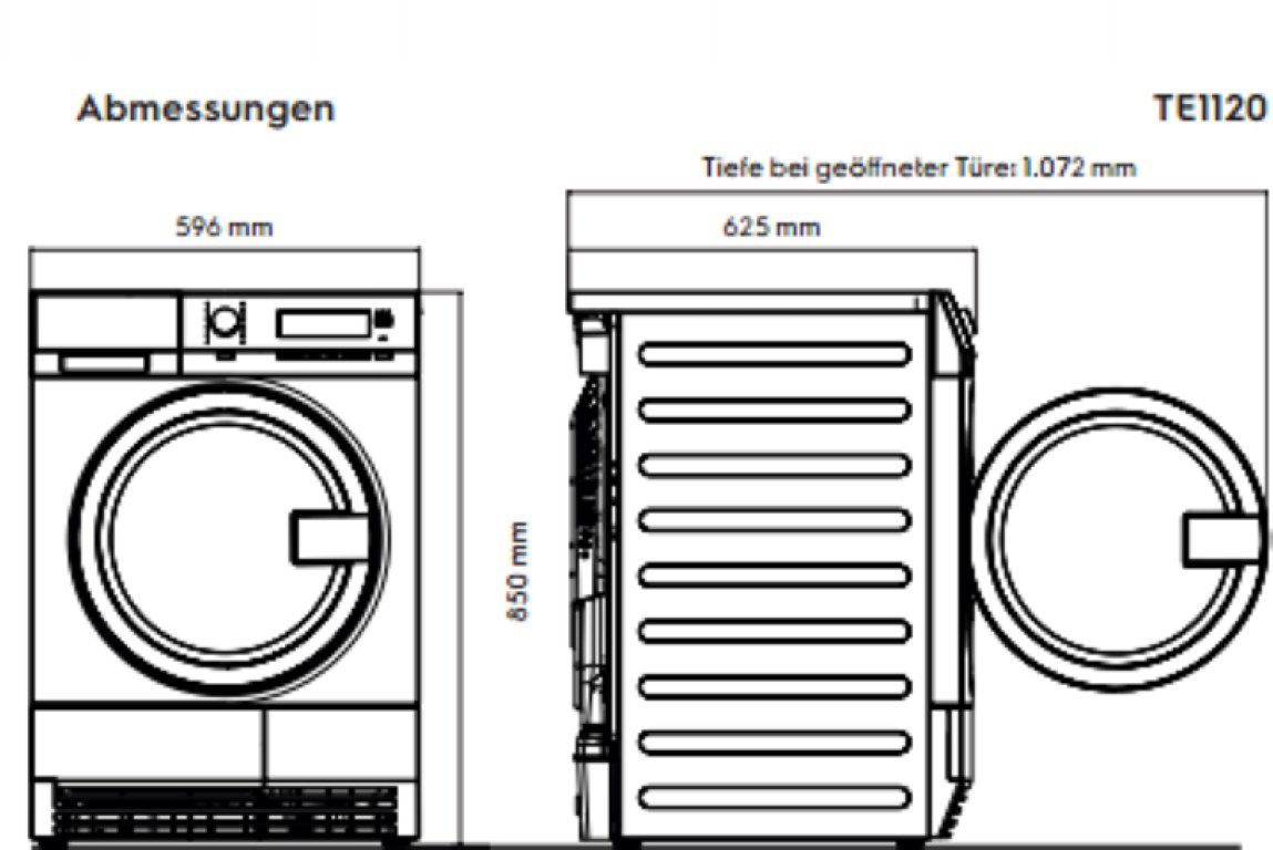 TE1120 Edelstahl Gewerbe-Kondenstrockner, 8kg Electrolux Electrolux Kondenstrockner