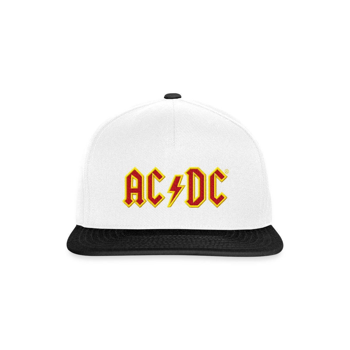 Snapback Cap AC/DC In Rot Und Gelb Stick Snapback Cap