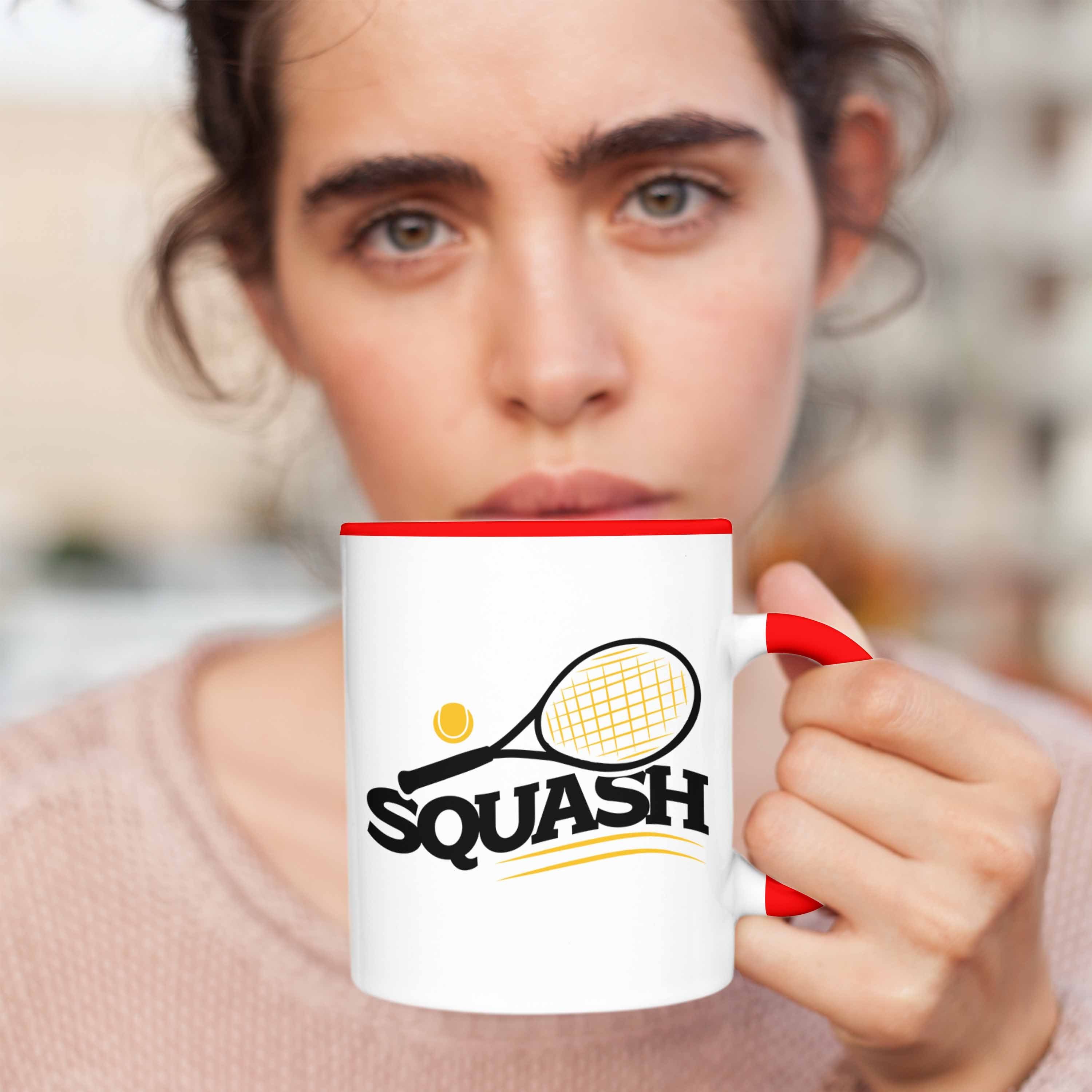 Geschenk für Tasse Squash-Spieler Trendation Squash-Tasse Lustige Rot