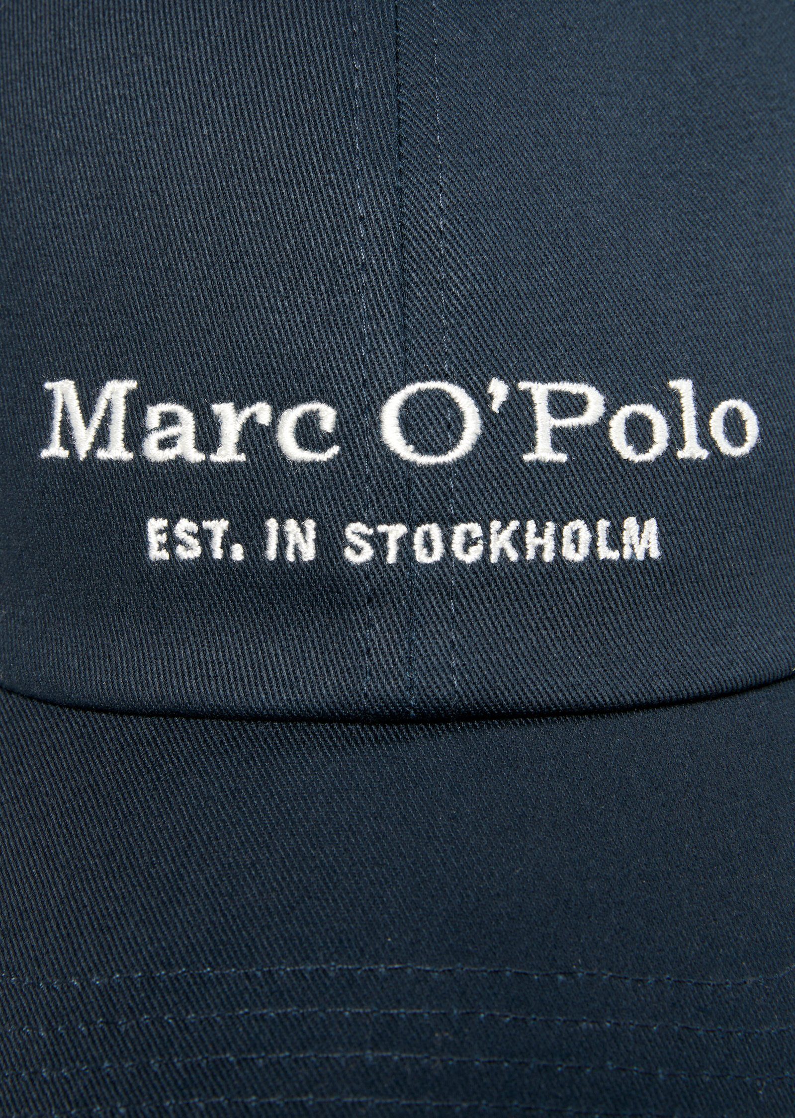 dunkelblau Baseball Cap aus Marc Organic-Twill hochwertigem O'Polo
