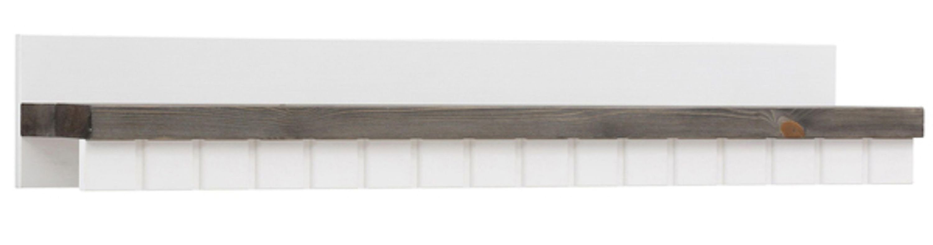 wählbar Feldmann-Wohnen Ablageboden mit 120cm weiß Farbe Wandregal Trinidad, grau 1