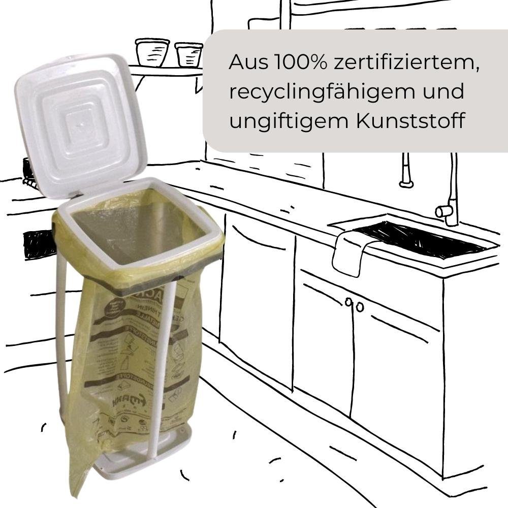 Müllsackständer Gelber Müllsack Deckel Müllsackständer GarPet Sack mit Halter Ständer