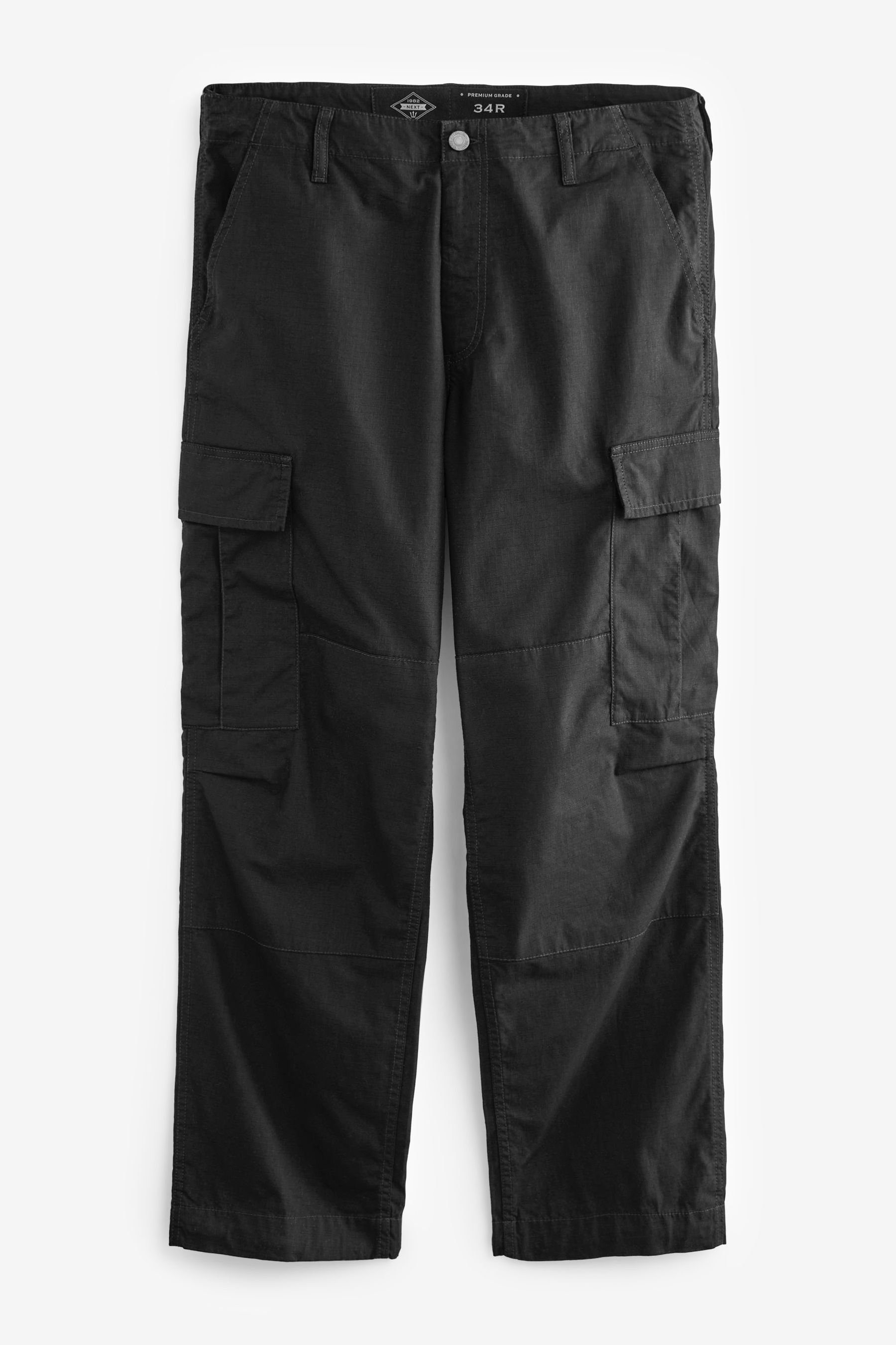 Fit Ripstop-Cargohose Cargohose (1-tlg) Relaxed Next Black