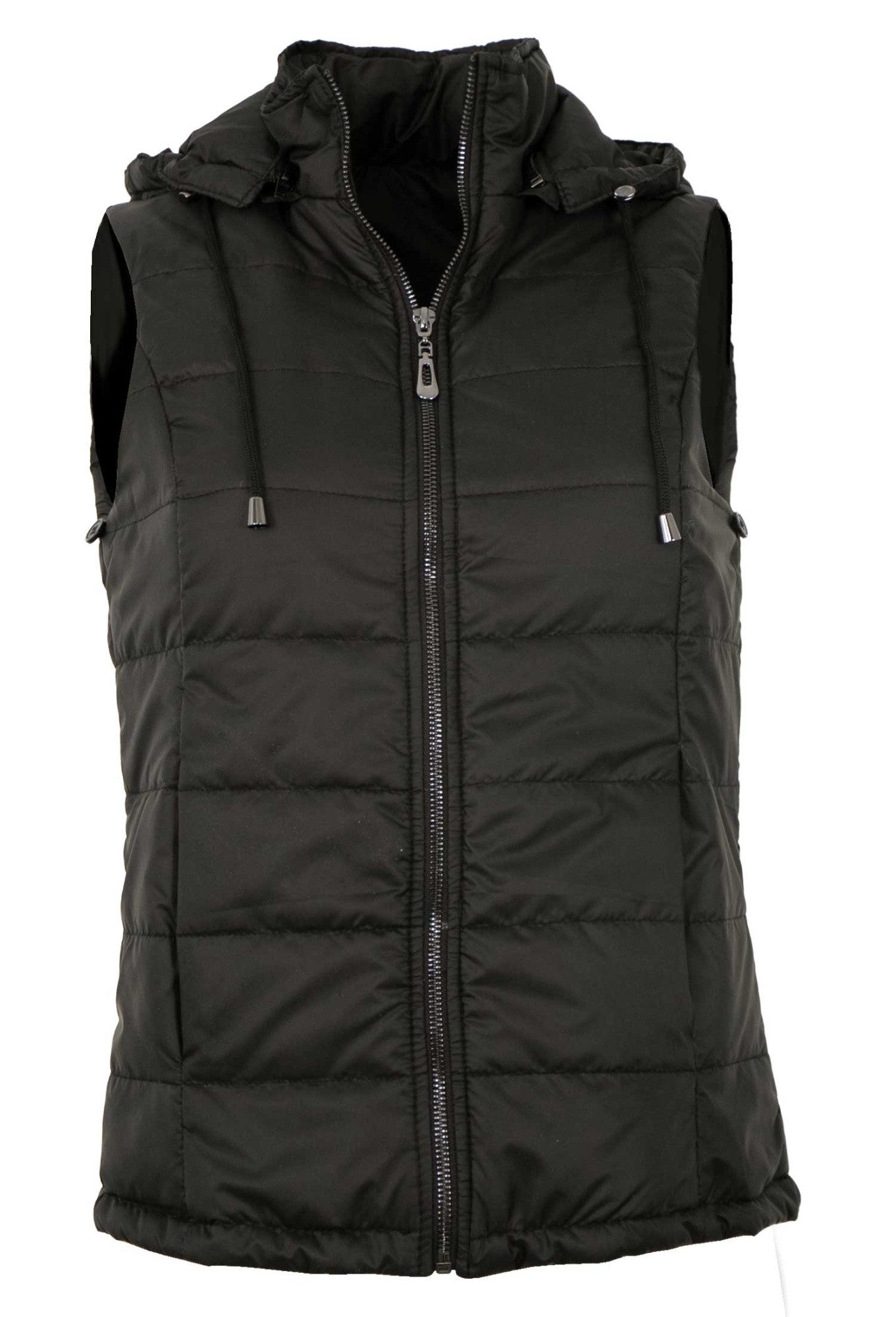 EXZ by Existenz Lederjacke Angelica Existenz - Damen Ledermantel 2in1 Jacke Weste Kapuze Lammnappa schwarz