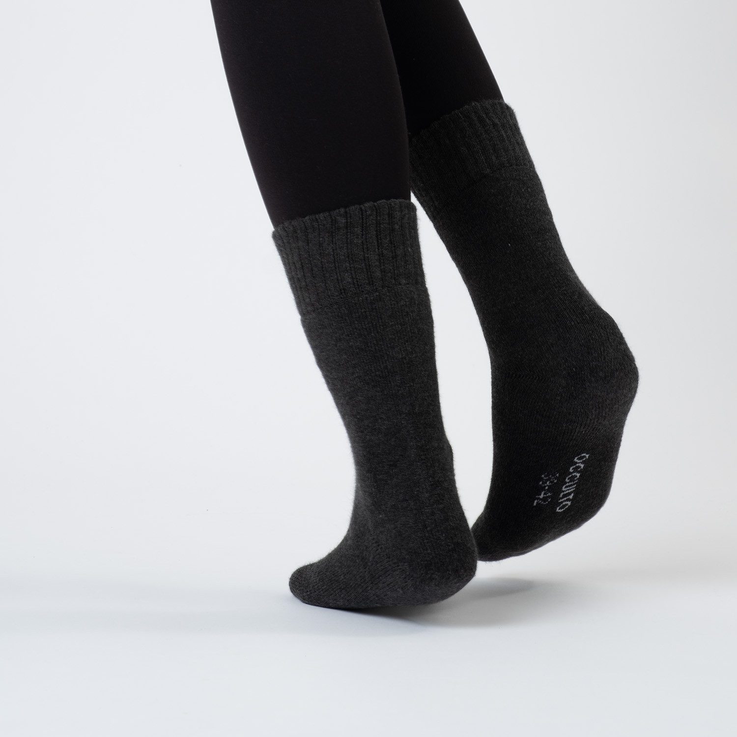 OCCULTO Kuschelsocken Herren & Damen Bambus Winter Socken 5er Pack (Modell: Mika) (5-Paar)