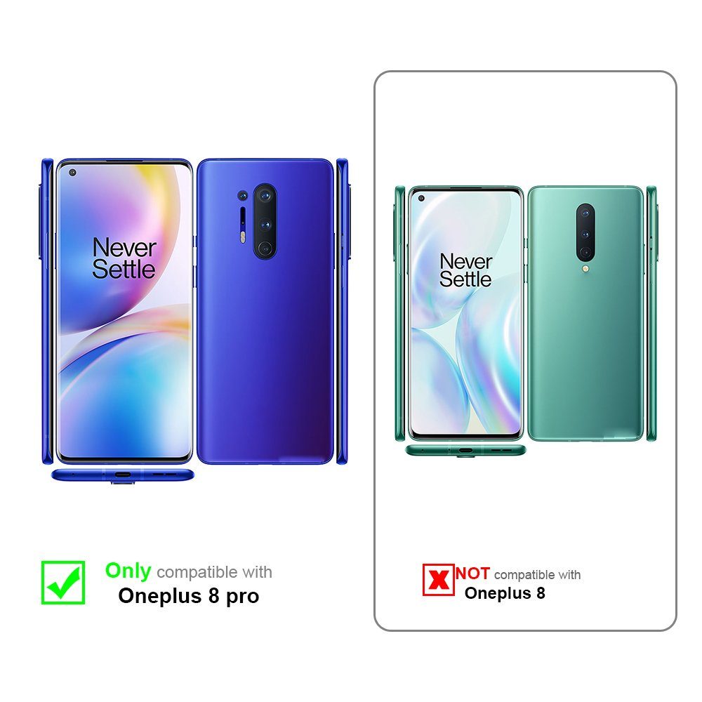 Cadorabo Handyhülle für OnePlus 8 PRO Hülle OnePlus 8 PRO, Klappbare Handy Schutzhülle - Hülle - mit Standfunktion und Kartenfach