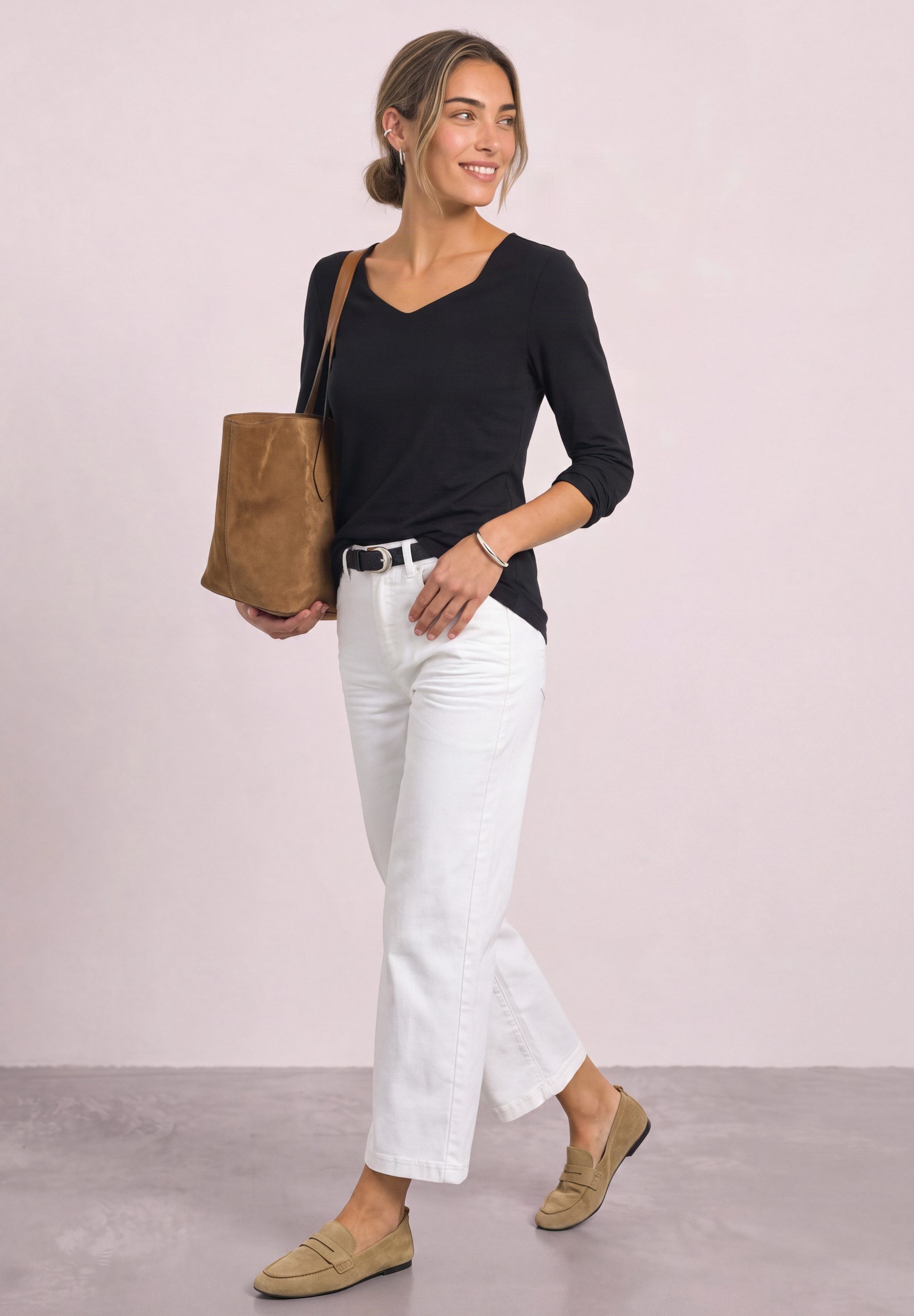 STREET ONE Langarmshirt in Unifarbe – Bild 3 von 5