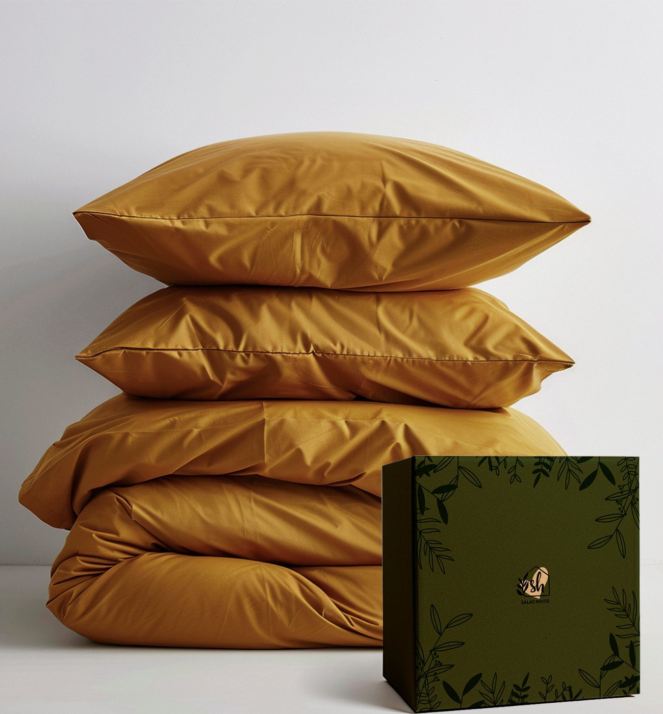 SaladHouse Bettwäsche Satin Bettwäsche-sets: Bettbezug + Kissenbezug + Spannbettlaken