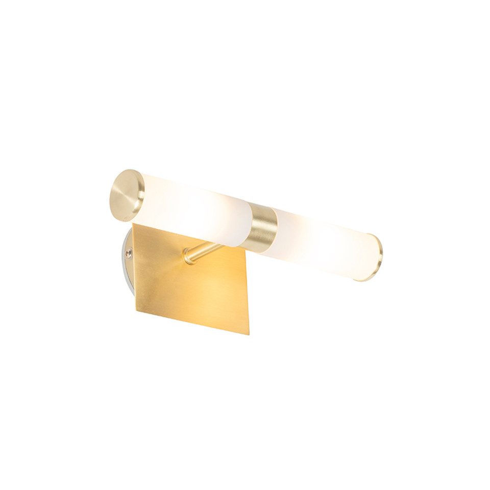Qazqa Wandleuchte Bath, ohne Leuchtmittel, Warmweiß, QAZQA Wand­leuchte, g9, Gold, Stahl, Modern