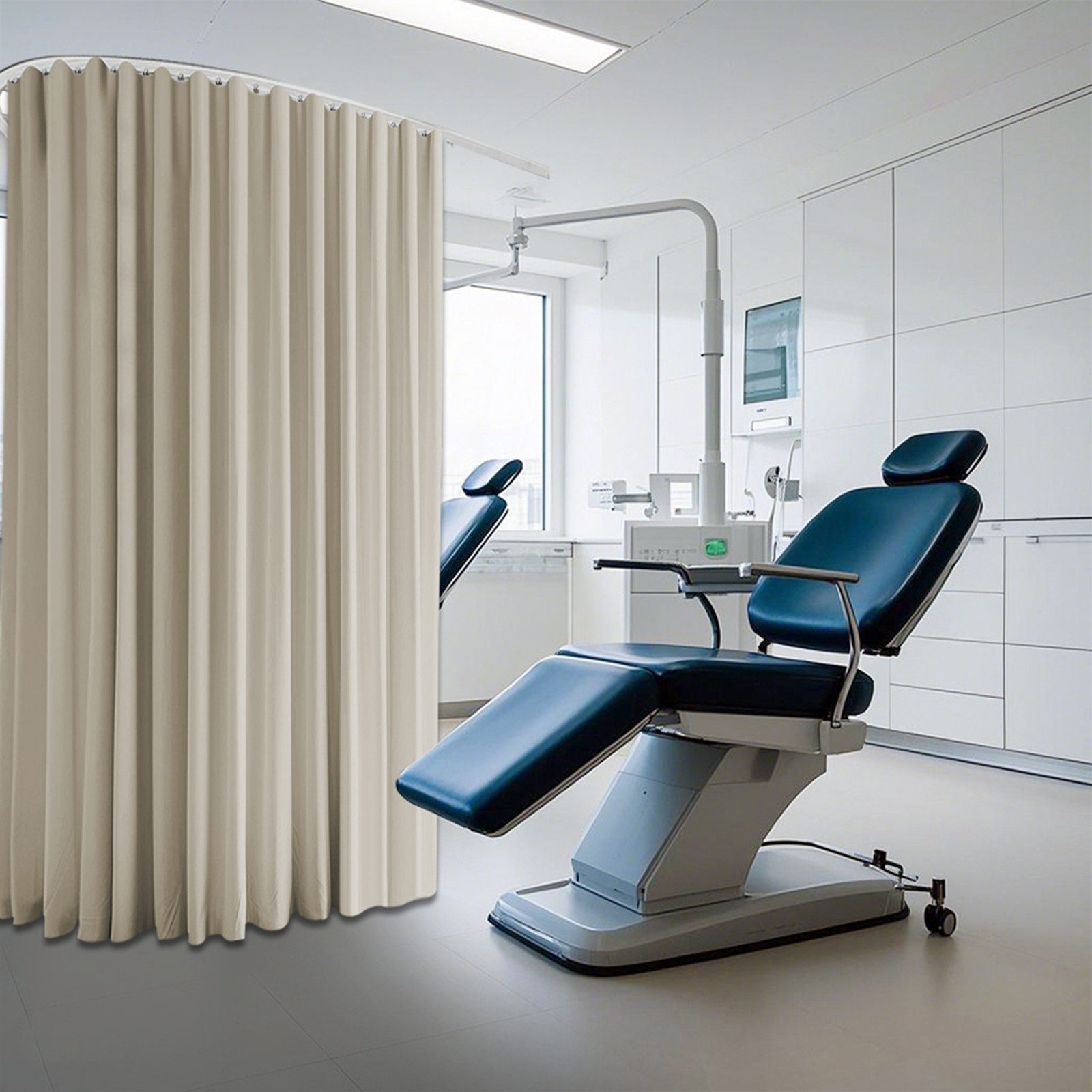 BTTO V&G Gardine Raumteiler Vorhang,Extra Breite (1 St), blickdicht, Verdunkelungsvorhang mit Schiene für Wohnzimmer (Breite: 254cm) – Bild 4 von 5