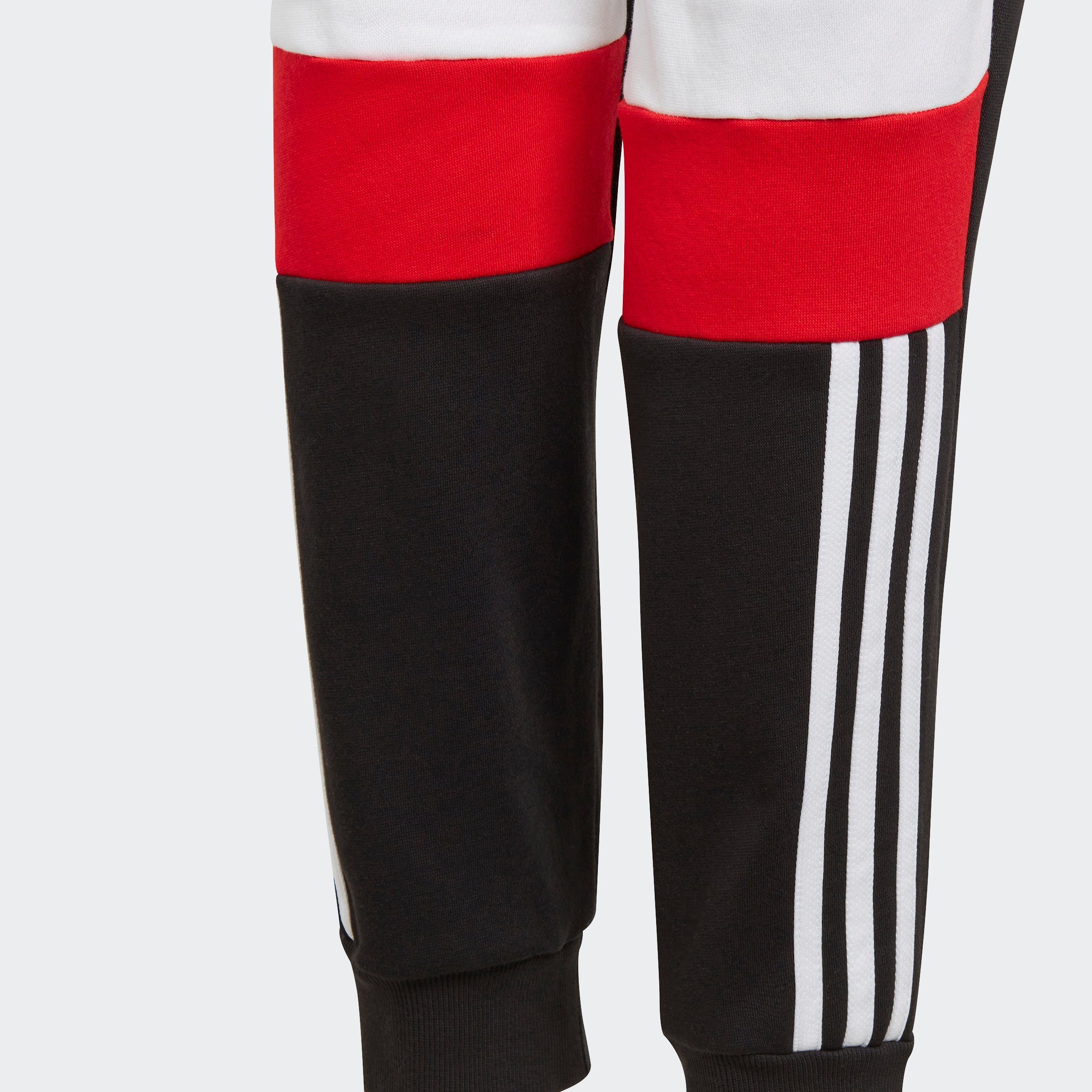 adidas HOSE KIDS TIBERIO / / White COLORBLOCK Better (1-tlg) Scarlet Sportswear Sporthose 3STREIFEN Black