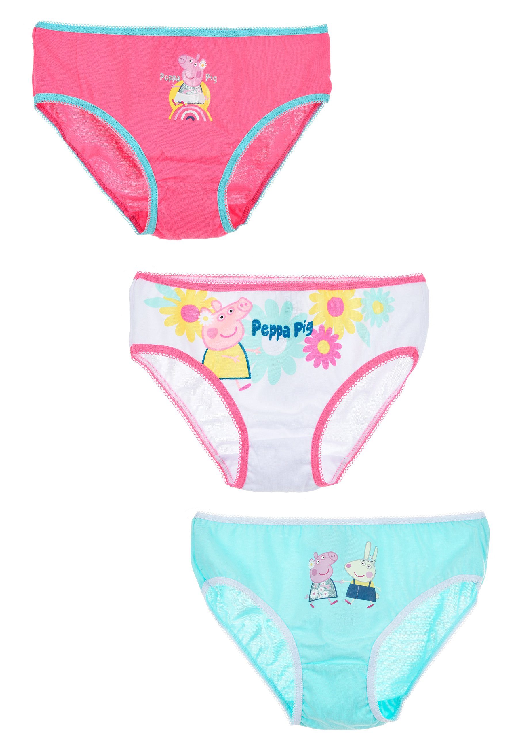 Peppa Pig Slip Peppa Wutz Kinder Mädchen Unterhosen Schlüpfer (3-St)