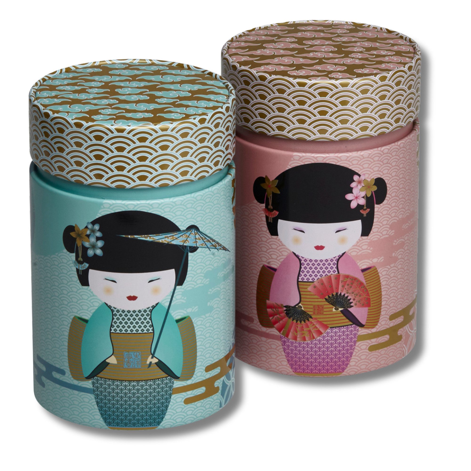 MediMuc Teedose 2er Set Little Geisha, (Dose, 2er Dosenset), Teedose, Gewürzdose, Dosen Set, Motivdose