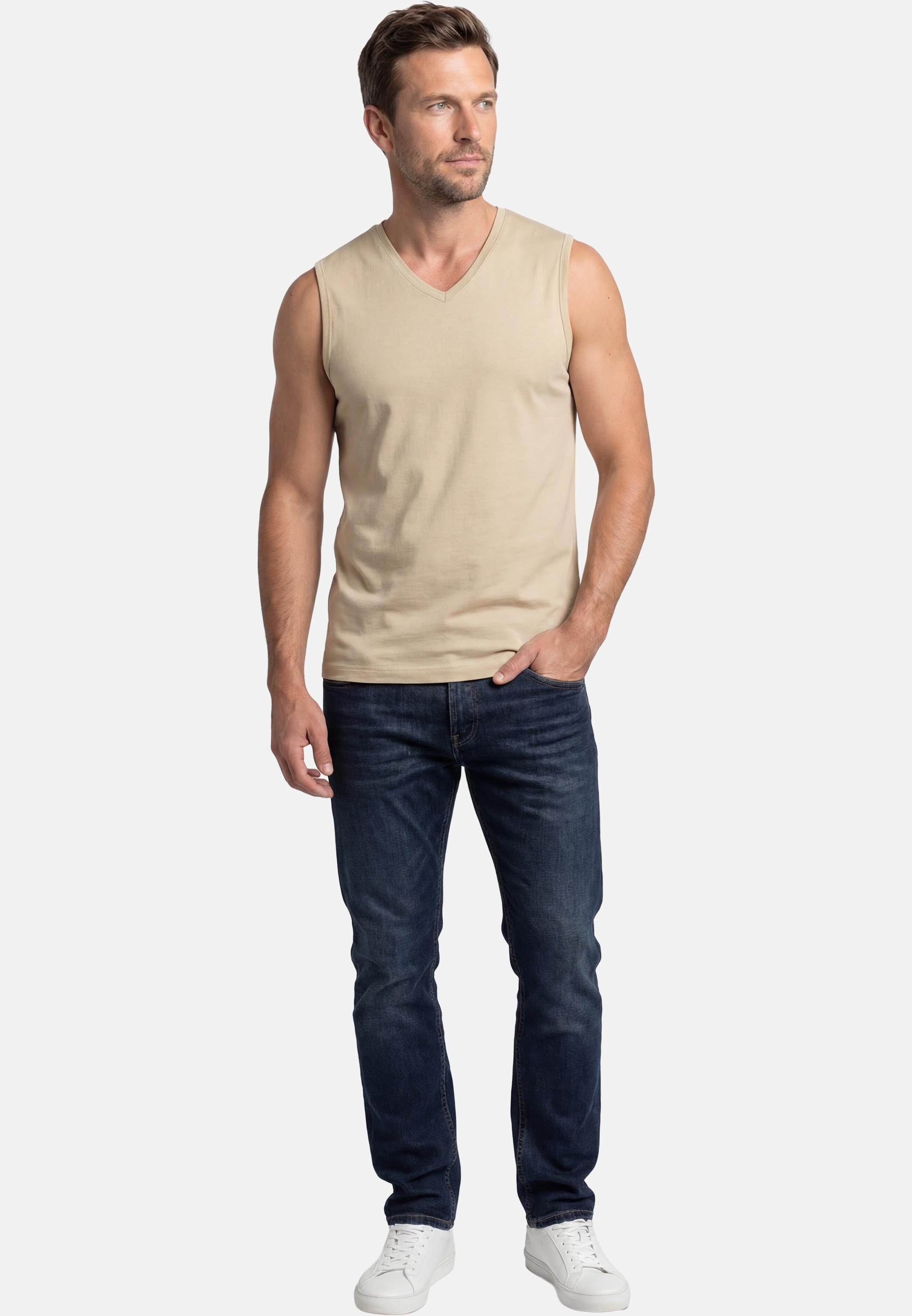 RAGMAN Unterhemd 2er Pack Basic (Spar-Set, 2-St) Unterhemd / Tanktop - Baumwolle - Atmungsaktiv