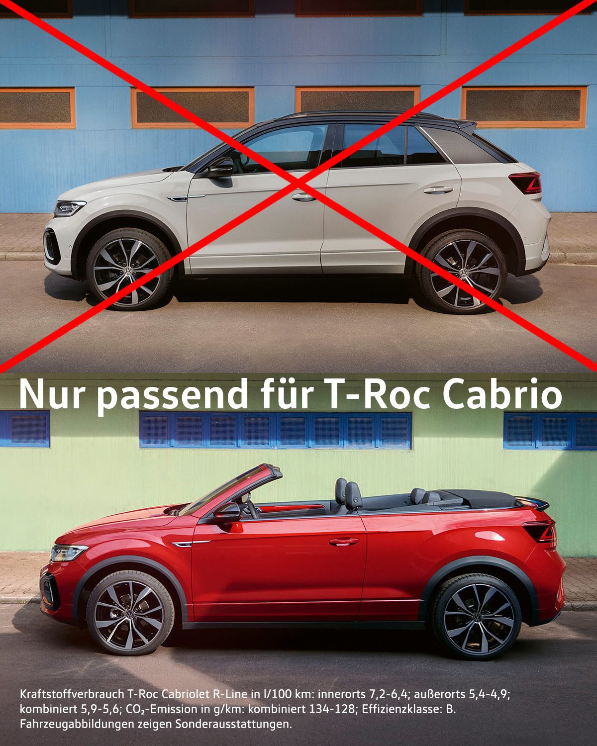 Volkswagen Passform-Fußmatten T-Roc Cabriolet (4 St), für VW T-Roc Cabriolet Cabrio, Gummifußmatten vorne und hinten, rutschfest, abwaschbar, 2GC061500 82V