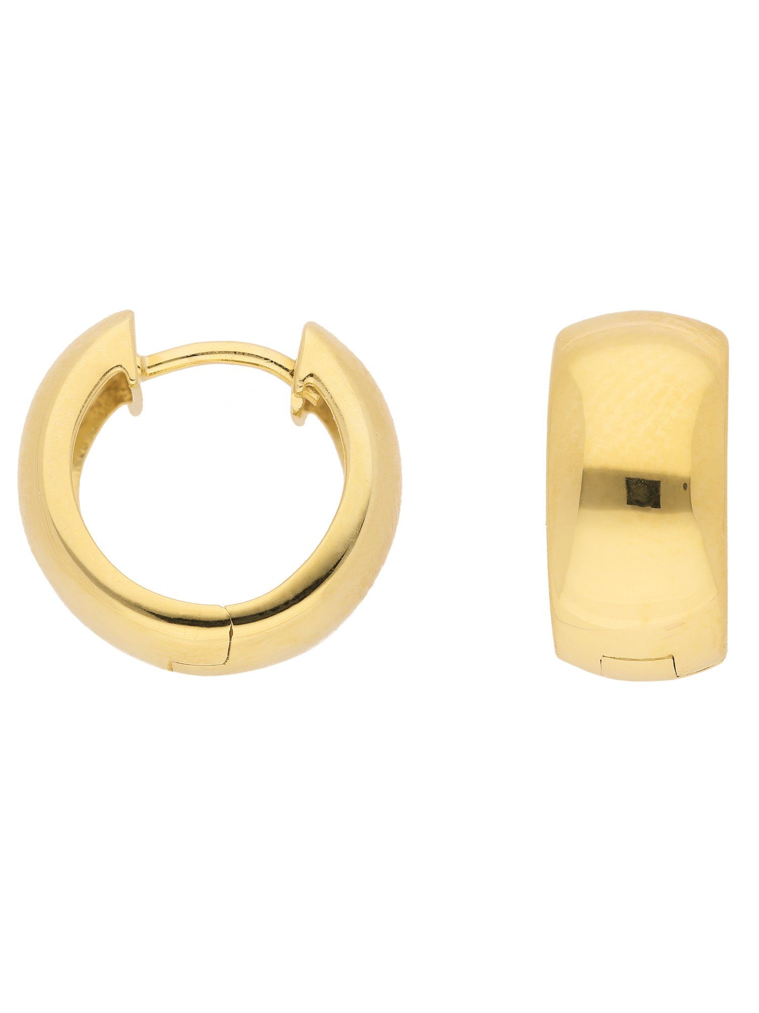 Adelia´s Paar Ohrhänger 1 Paar 333 Gold Ohrringe / Creolen Ø 14,6 mm, 333 Gold Goldschmuck für Damen | Ohrhänger