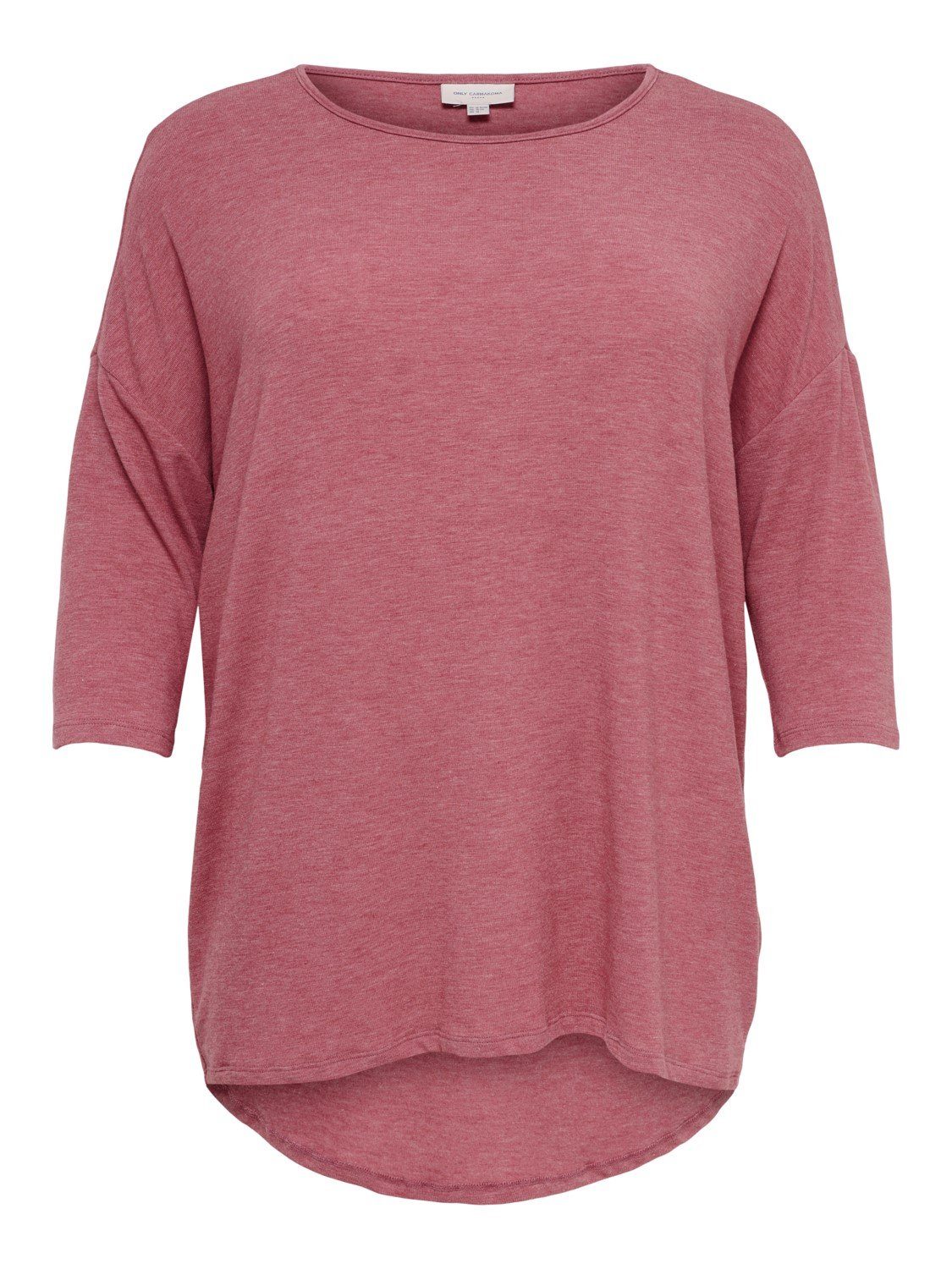 ONLY CARMAKOMA T-Shirt »Damen 3/4 Arm Shirt Curvy Plus Size Longsleeve Große  Größen Übergröße« (1-tlg) 3876 in Rot online kaufen | OTTO