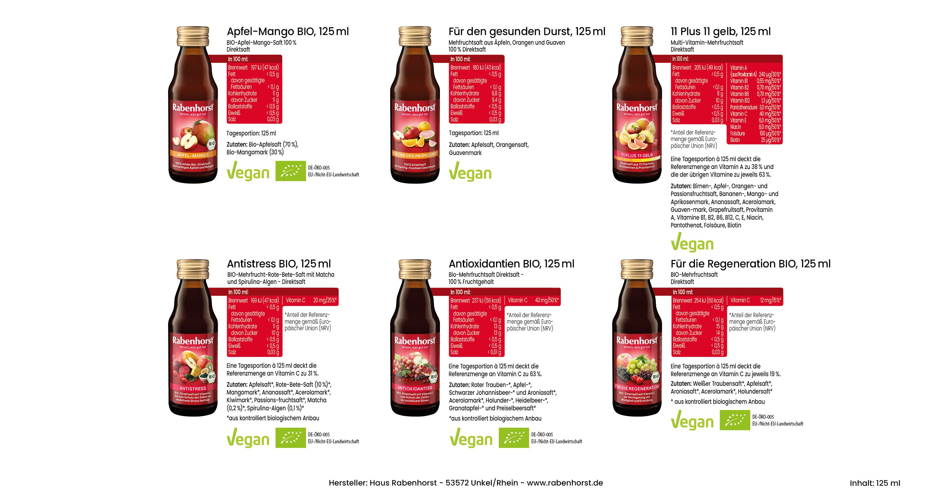 Haus Rabenhorst Lebensmittel-Adventskalender RABENHORST Adventskalender (24 x 125 ml)