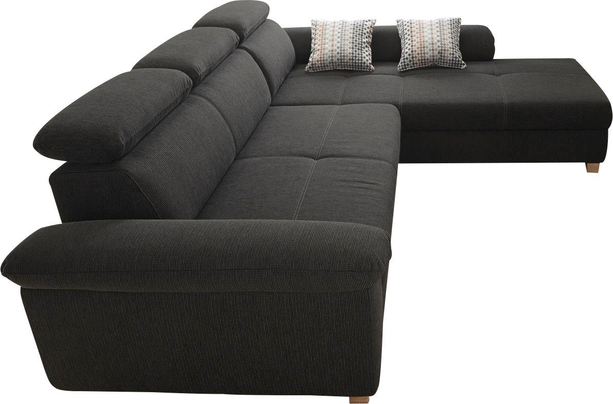 Jockenhöfer Gruppe Ecksofa Landshut L-Form, B: 295 cm, mit Bettfunktion, Kopfteilverstellung & 2 Zierkissen