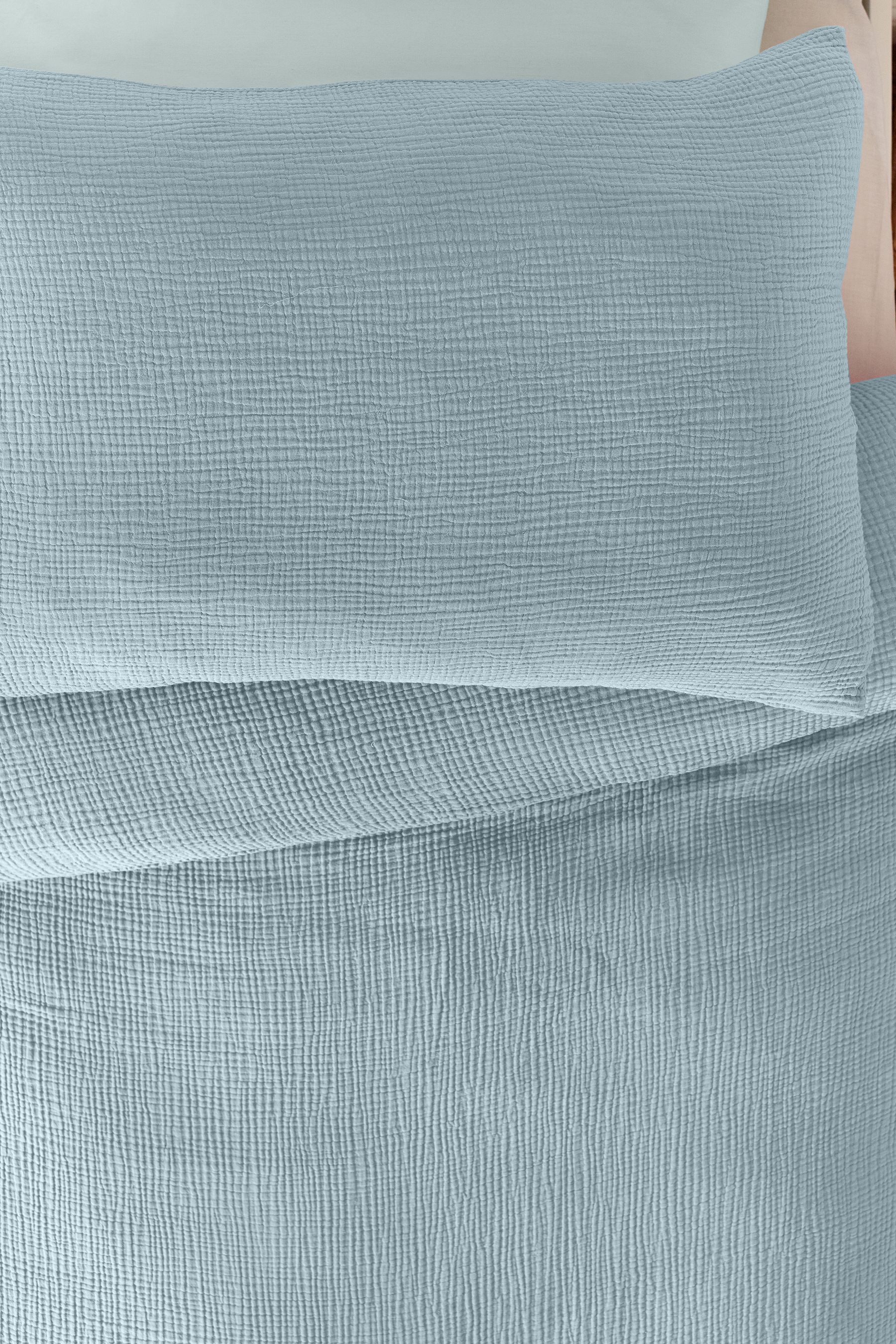 Next Bett-Set Bettwäsche Musseline Knitteroptik 100 % günstig online kaufen