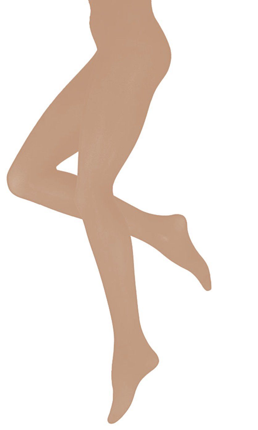 Cocain underwear Strickstrumpfhose Feinstrickstrumpfhosen mit Damen beige Flachnaht und Komfortzwickel