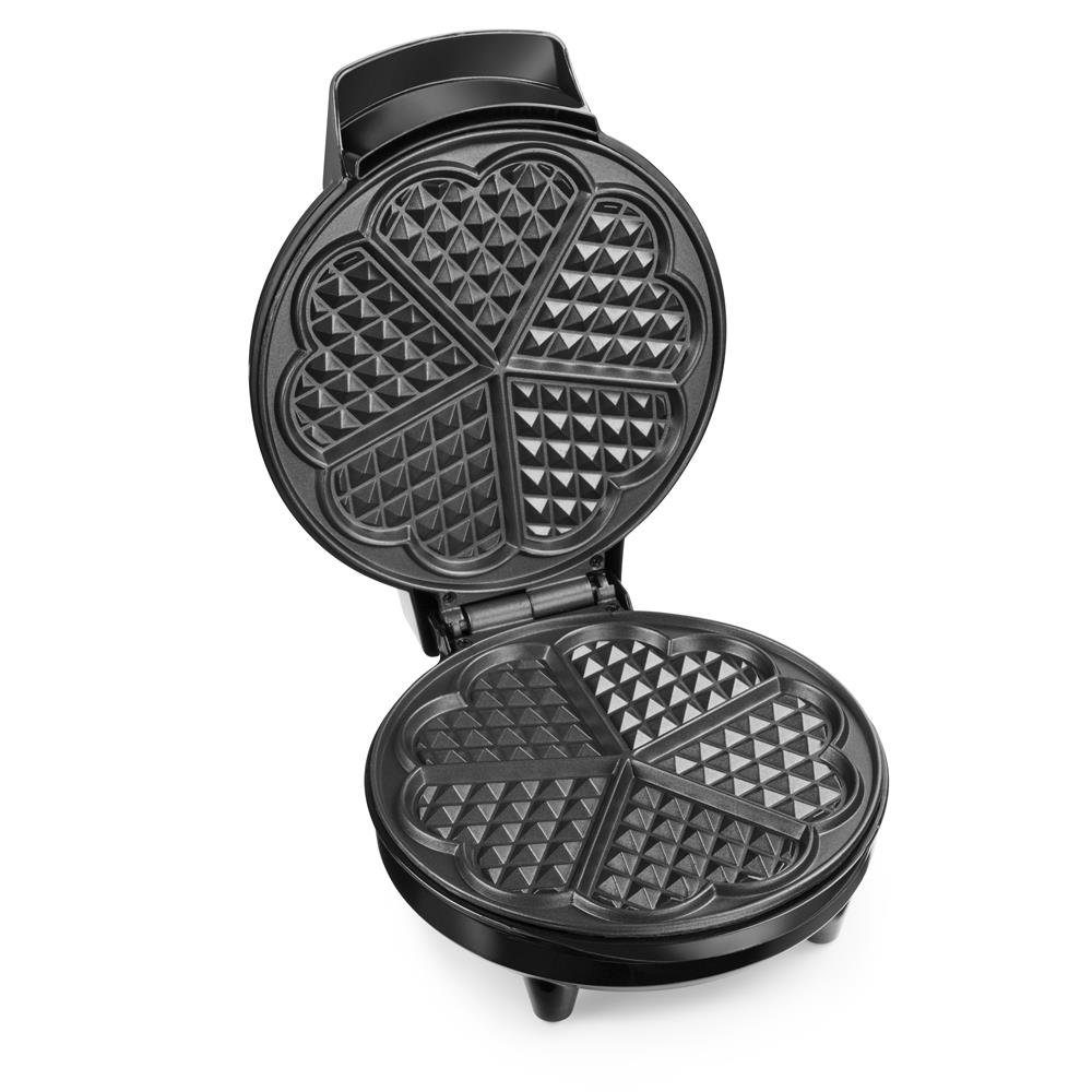 Tristar Waffeleisen WF-1160, 700 W, Edelstahl, Thermostat, Waffel-Maker, Herzform, Waffelautomat