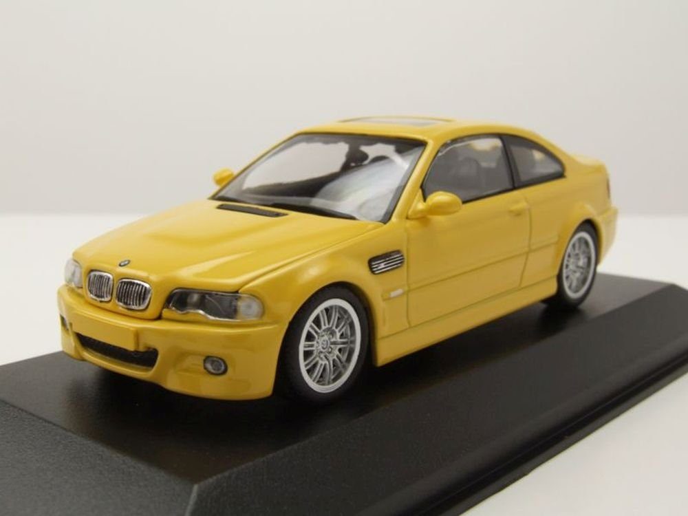 Maxichamps Modellauto BMW M3 E46 Coupe 2001 gelb Modellauto 1:43  Maxichamps, Maßstab 1:43