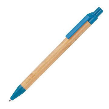Livepac Office Kugelschreiber 10 Kugelschreiber aus Weizenstroh und Bambus / Farbe: blau