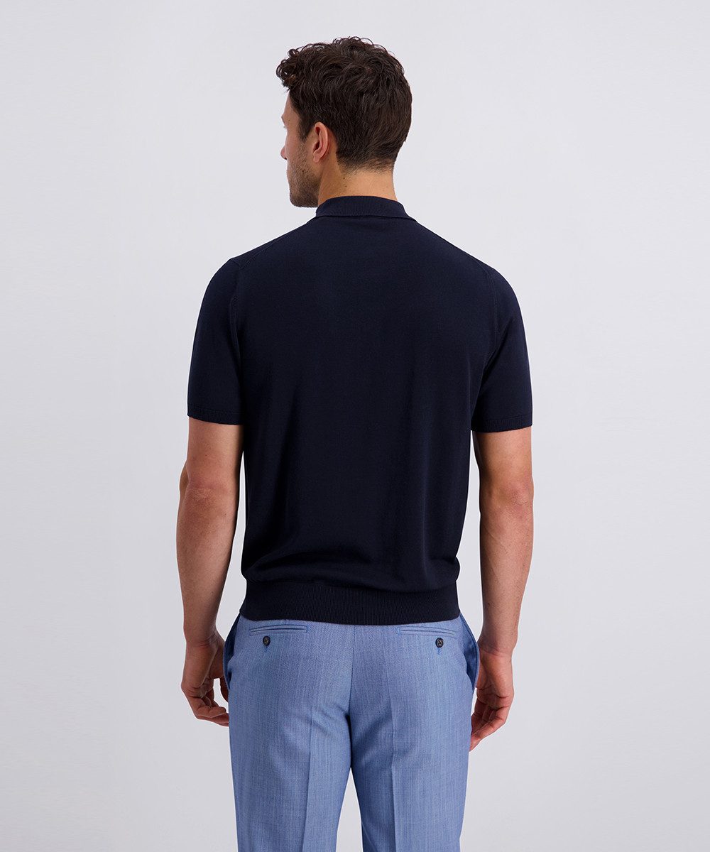 Pierre Cardin Poloshirt Strick Polo kurzarm mit Rippbündchen
