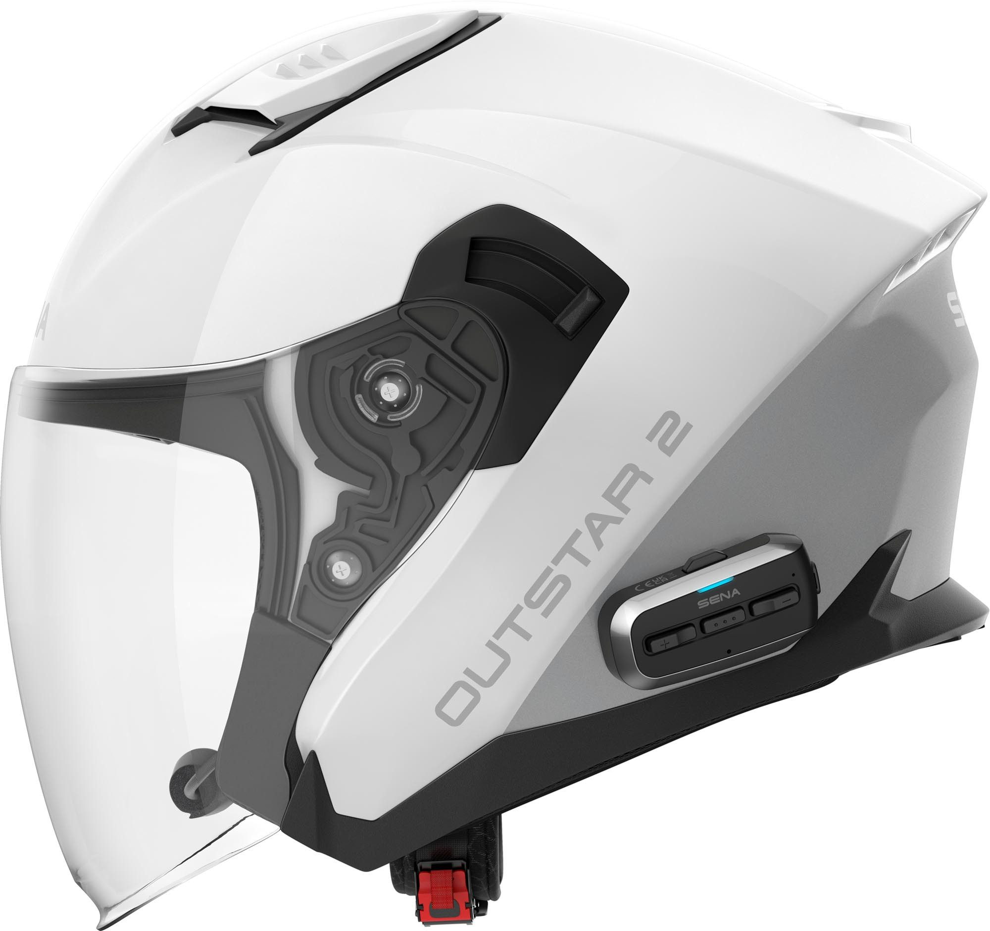 Sena Motorradhelm Outstar 2 Jethelm, Integriertes Kommunikationssystem,vorbereitet Für Pinlockscheibe