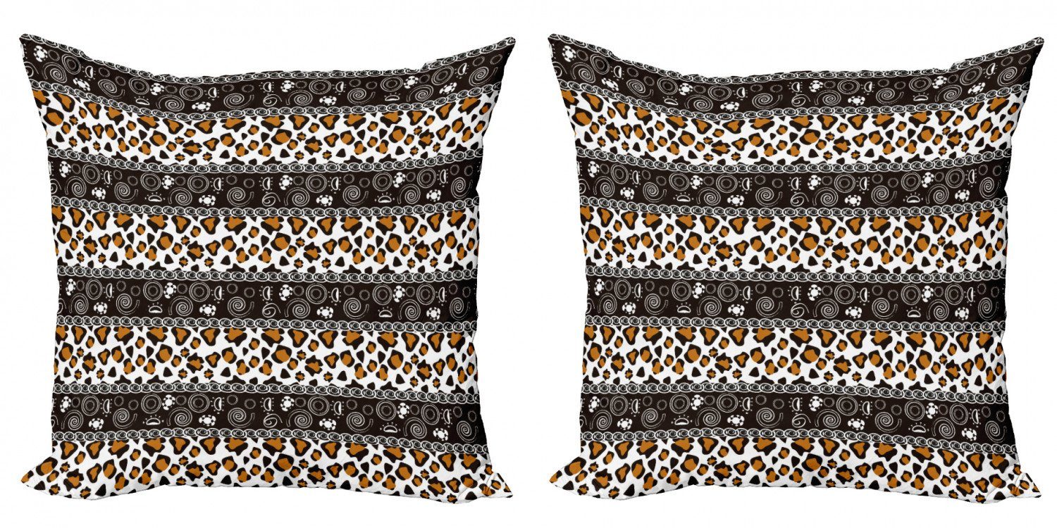 Doppelseitiger Modern Digitaldruck, Gepard-Muster Sambia Abakuhaus Accent Kissenbezüge (2 Stück),