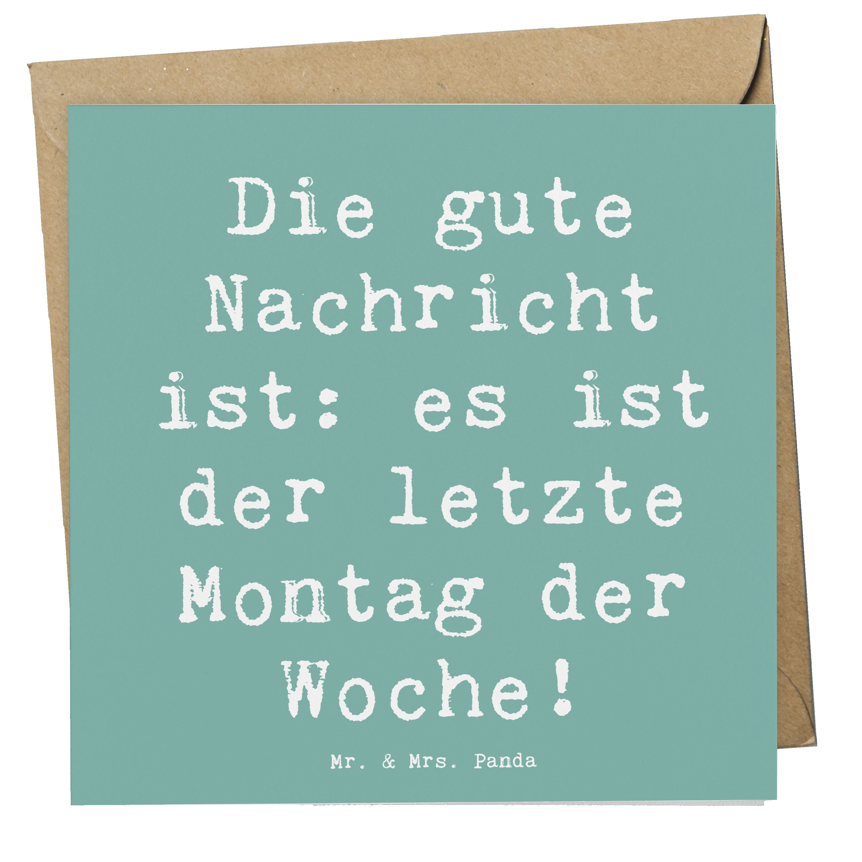 Grußkarte Hoffnung Montag - Meeresbrise - Geschenk, Motivation, Karte, Optimism