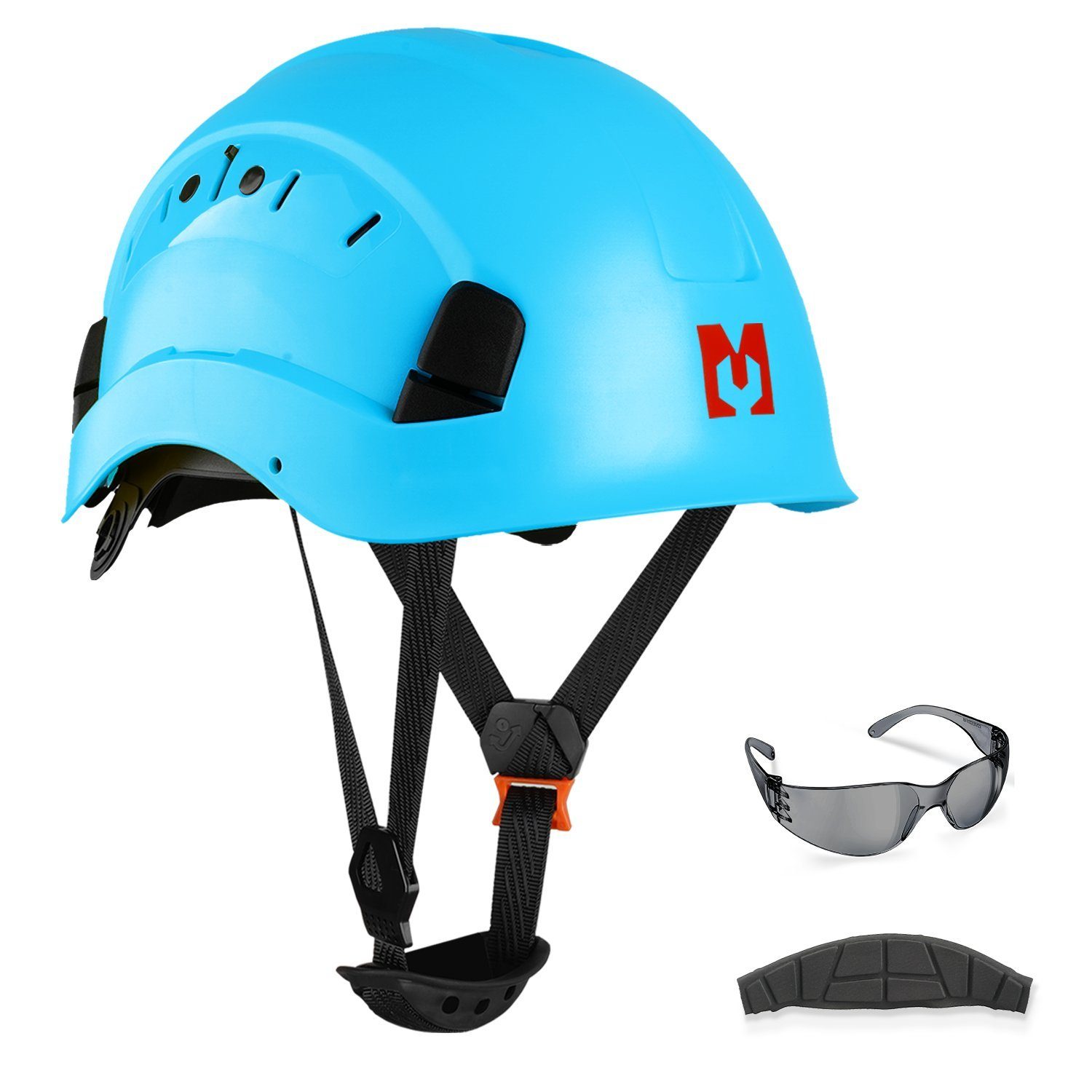 Schutzhelm Arbeitshelm, EN397, ABS-Material, 53-63cm Verstellbarer Kopfumfang