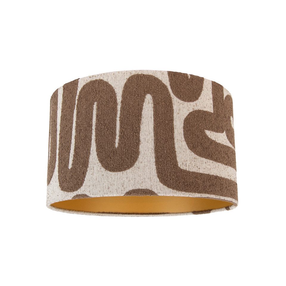 Qazqa Lampenschirm Cilinder bruin beige