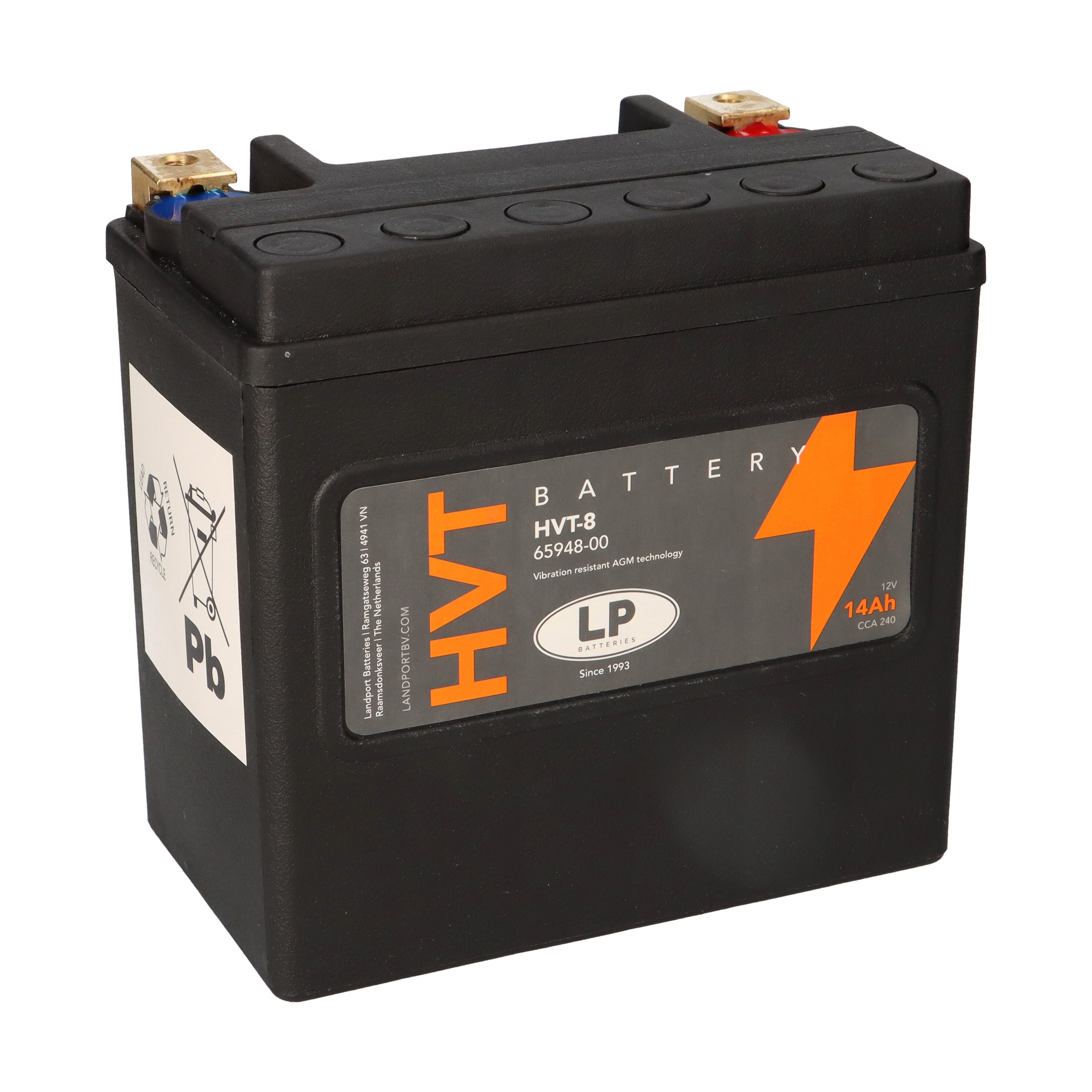 Batterie Nano-Gel 12V 14Ah für Motorrad Startbatterie MH HVT-8 Bleiakkus
