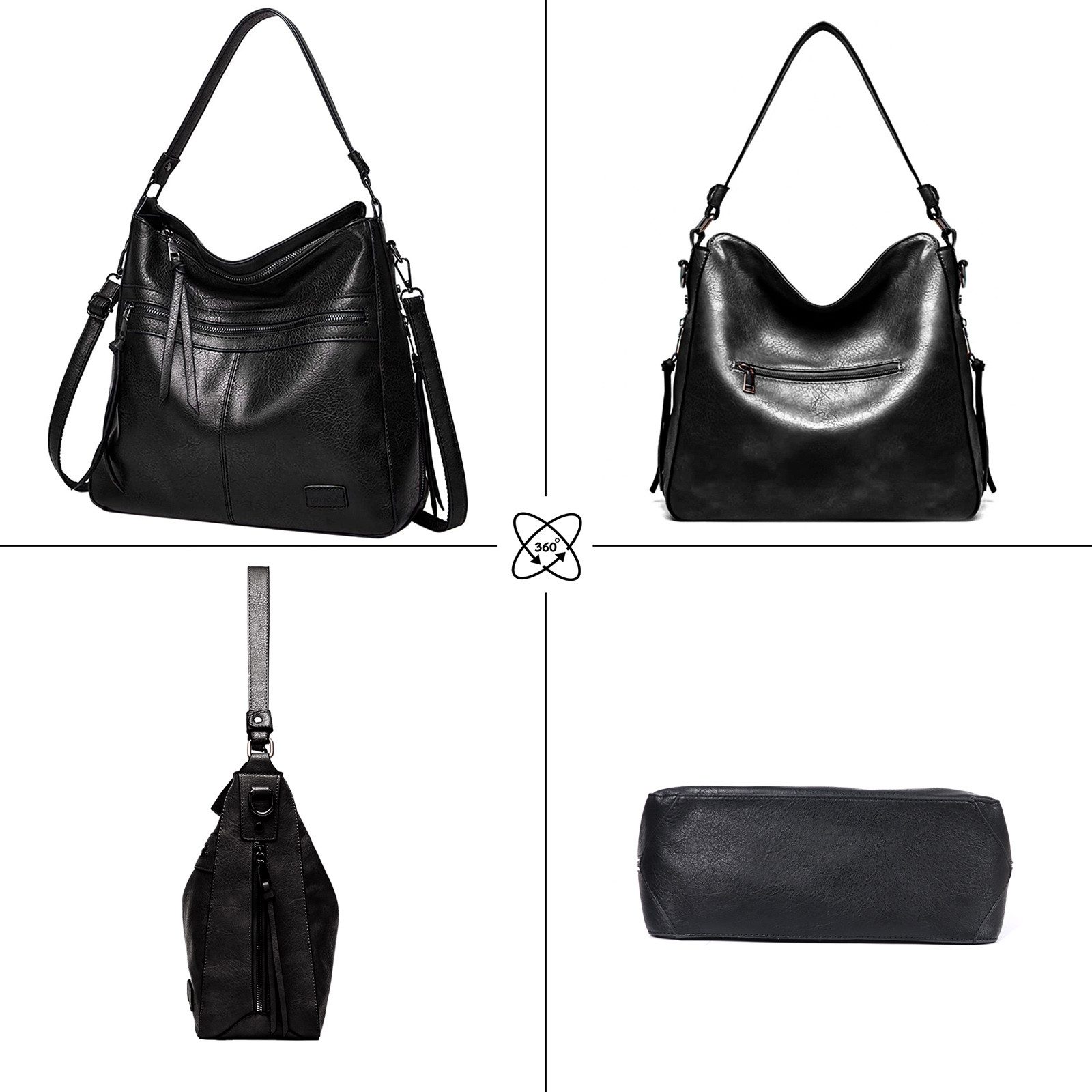 TAN.TOMI Schultertasche Damen Schultertasche Groß Shopper Handtasche, Synthetisches-Lederhandtasche Umhängetasche Damen Taschen