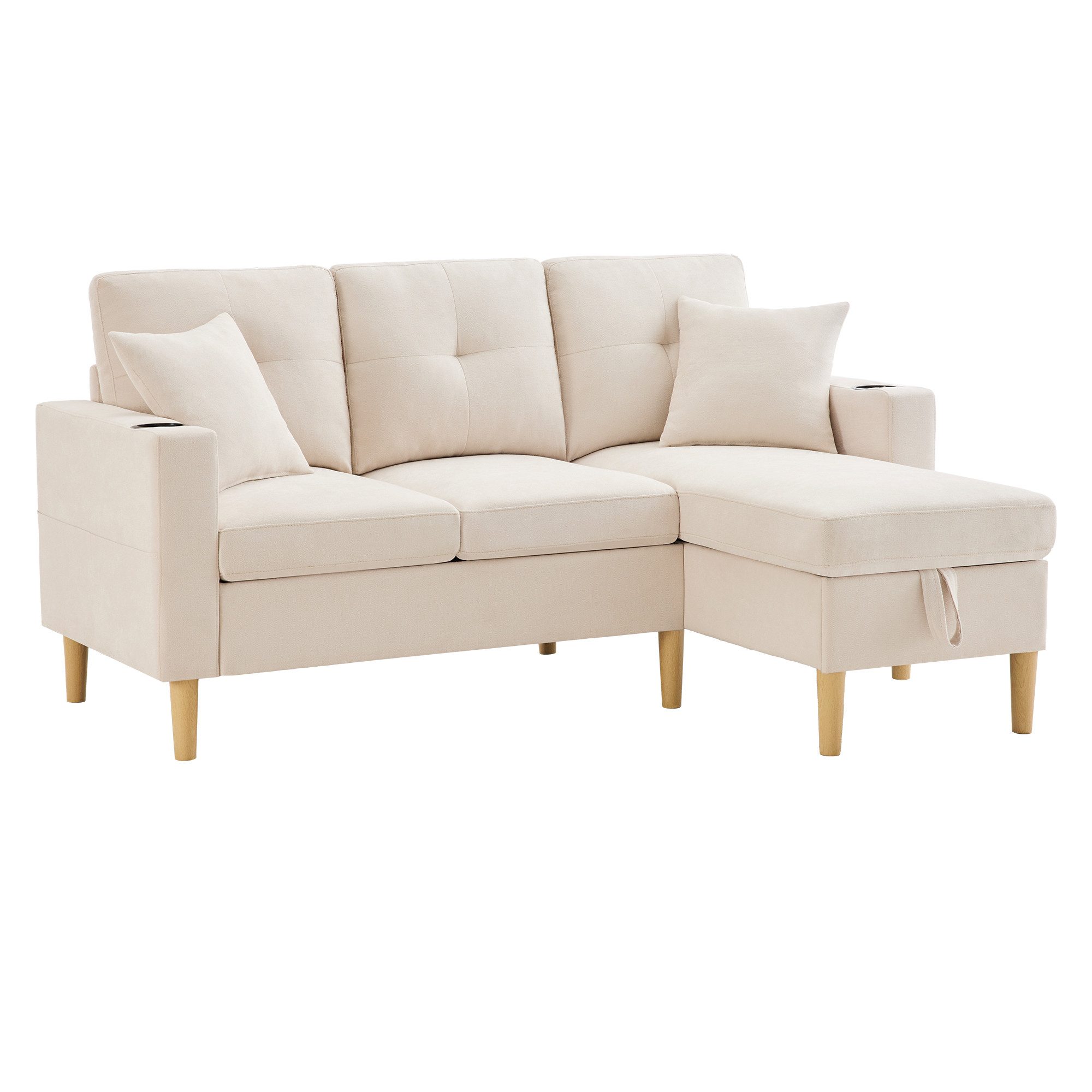 MODFU Ecksofa L-förmiges Sofa mit verstellbaren günstig online kaufen