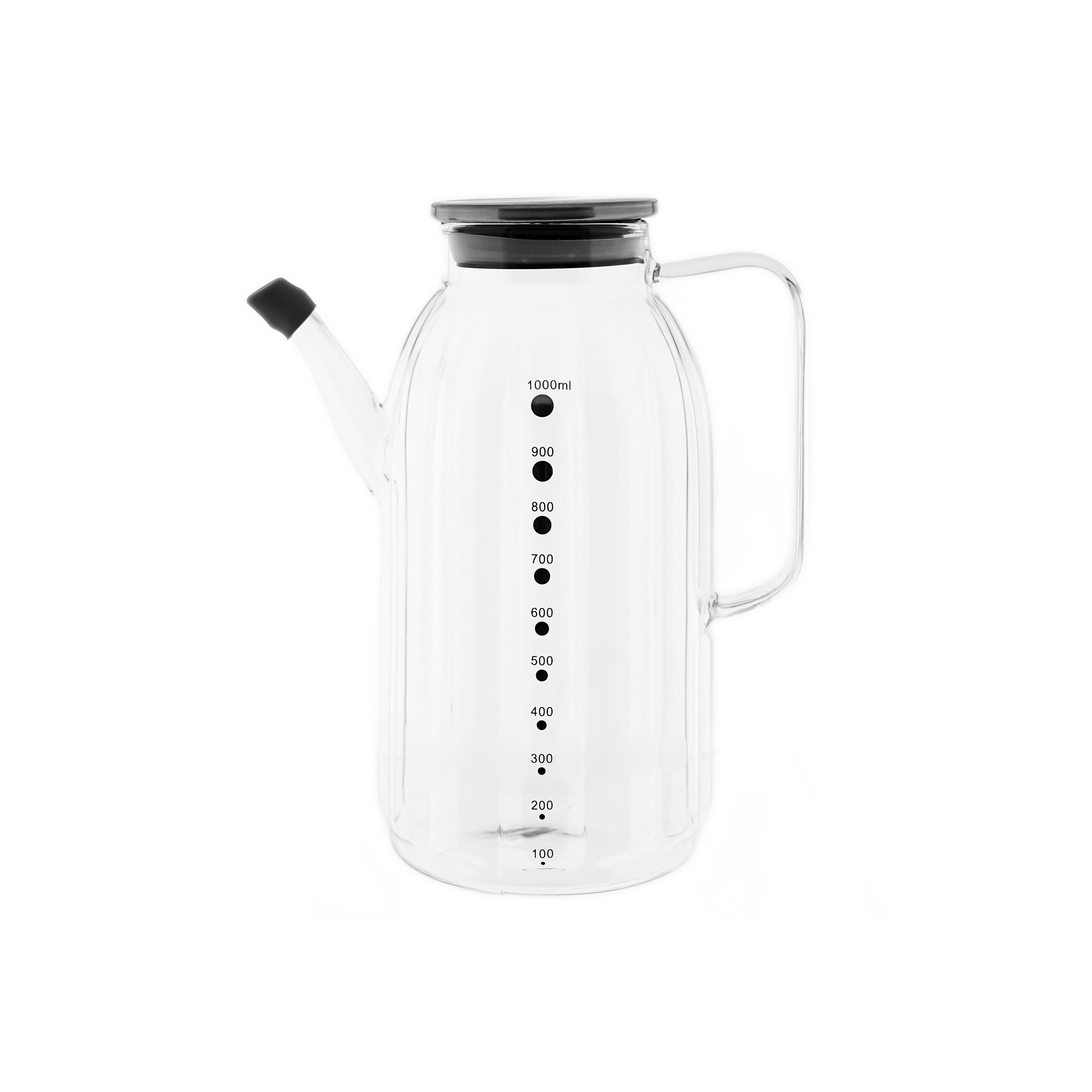 Almina Ölspender Luana Di Olio Ölflasche mit Deckel - Glasflasche 1000 ml, (1-tlg)